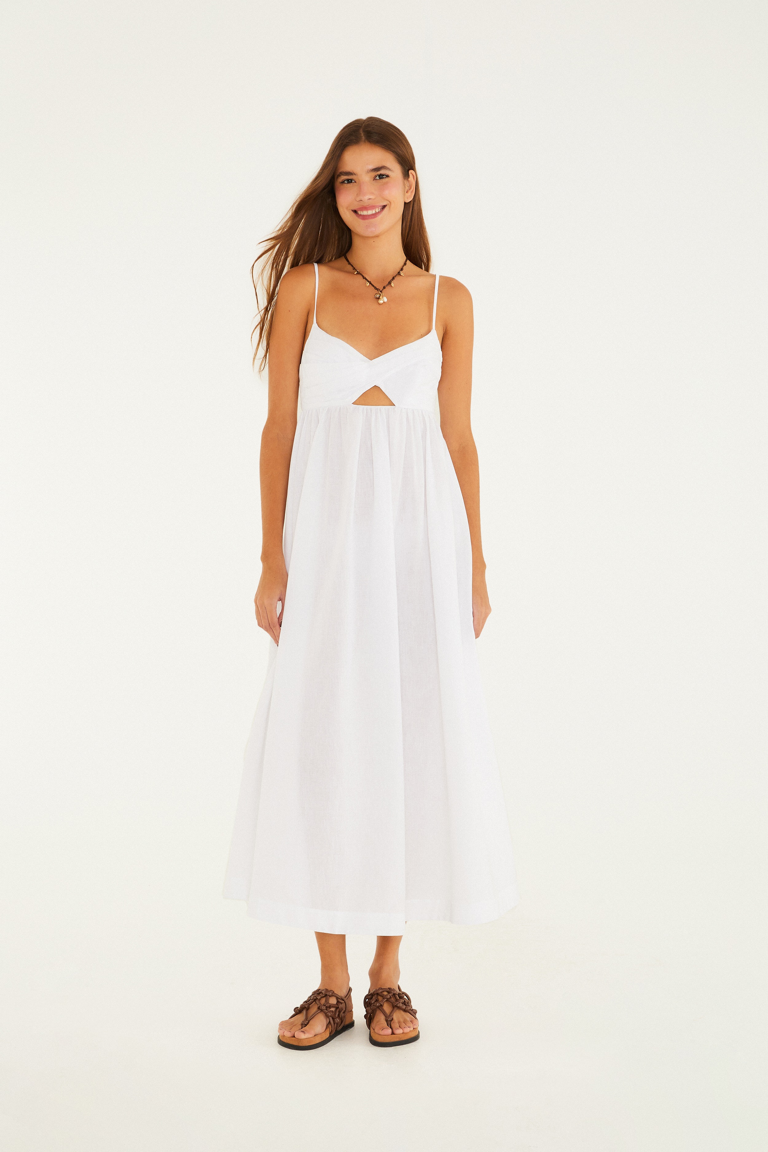 Vestido Cropped Pregas
