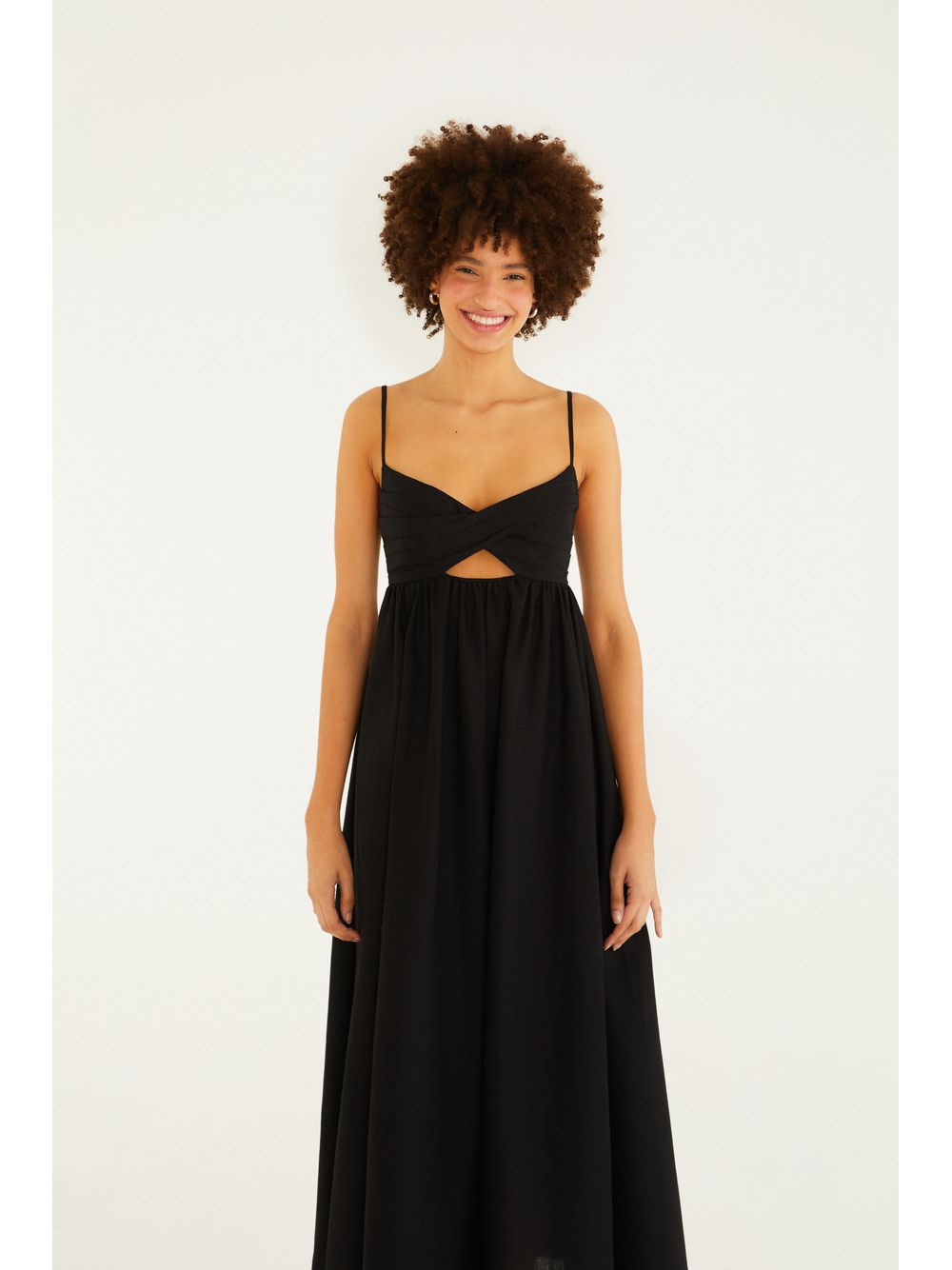 Farm — Vestido Cropped Pregas