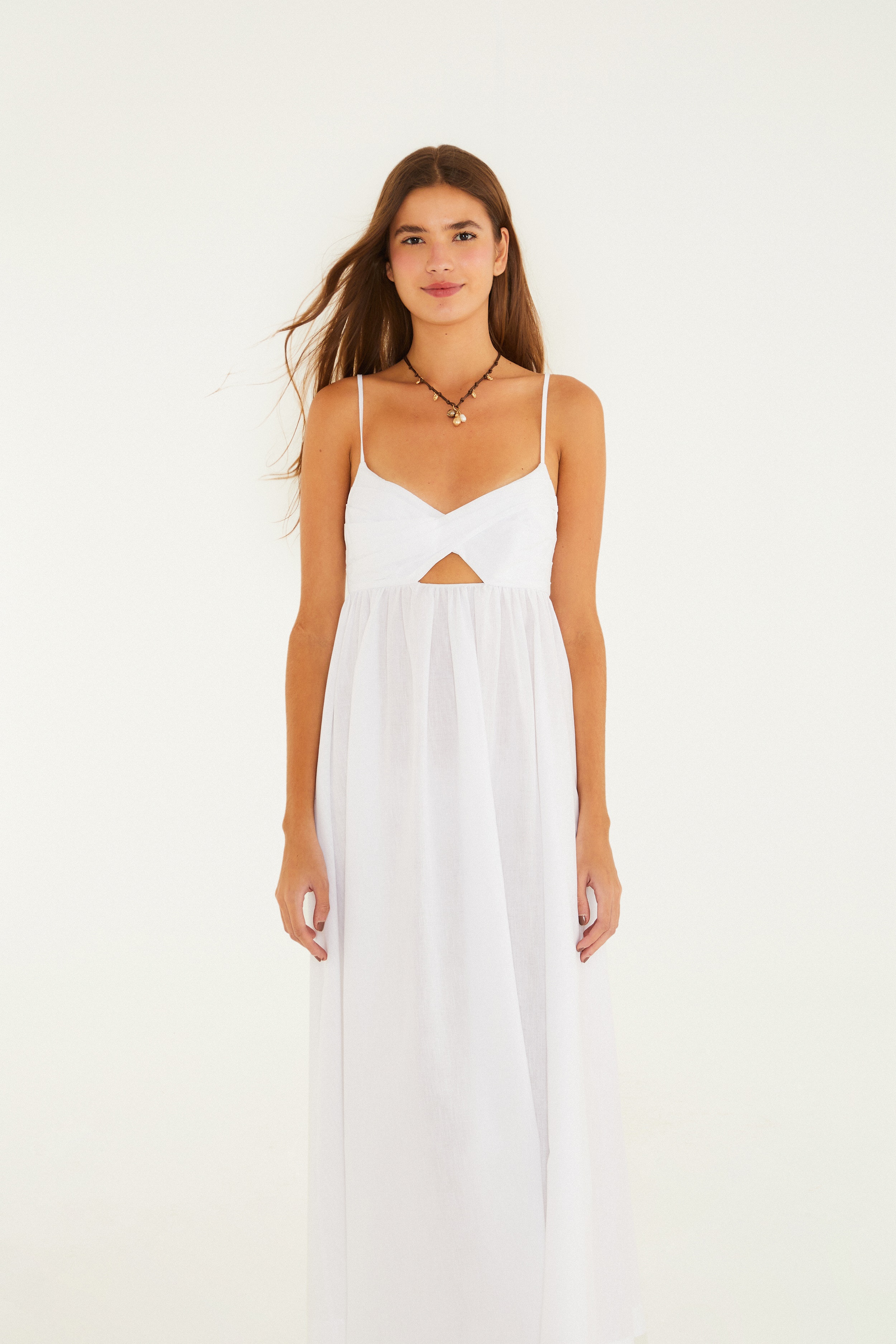 Vestido Cropped Pregas