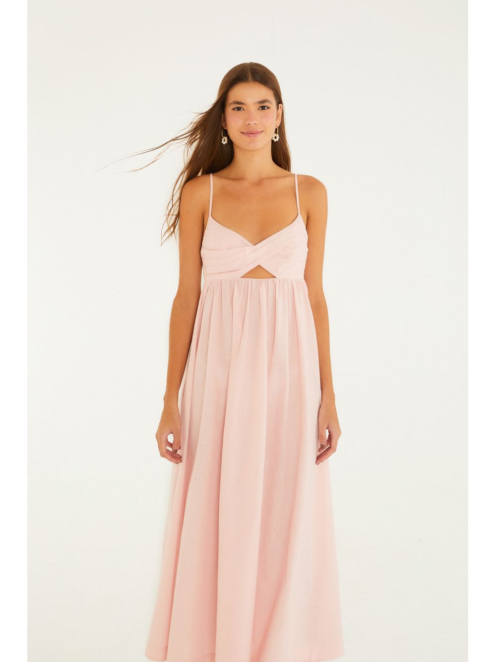 Farm — Vestido Cropped Pregas