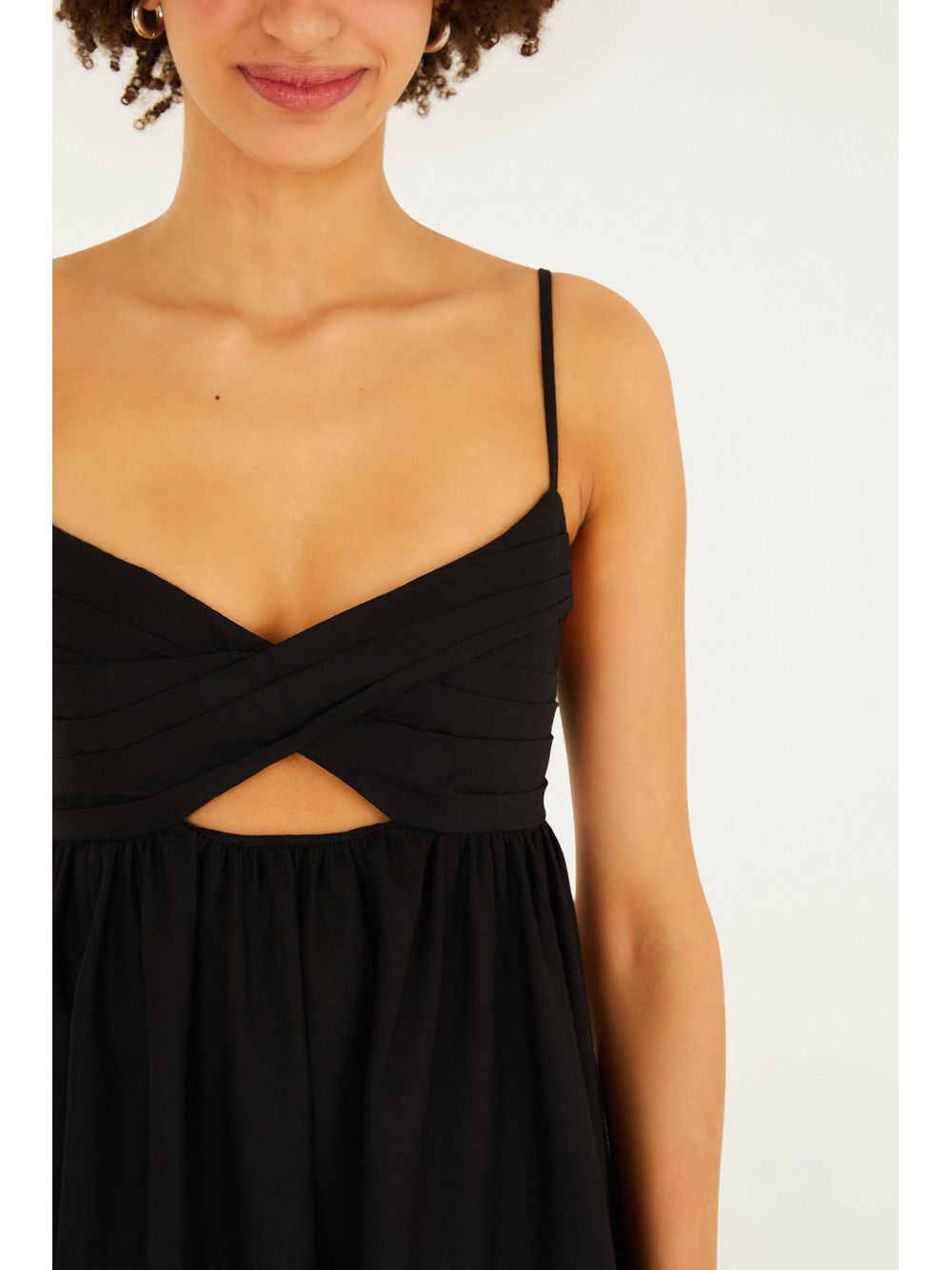 Farm — Vestido Cropped Pregas