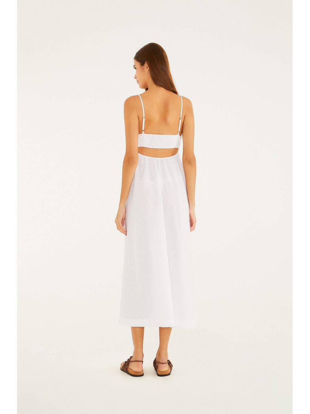 Farm — Vestido Cropped Pregas