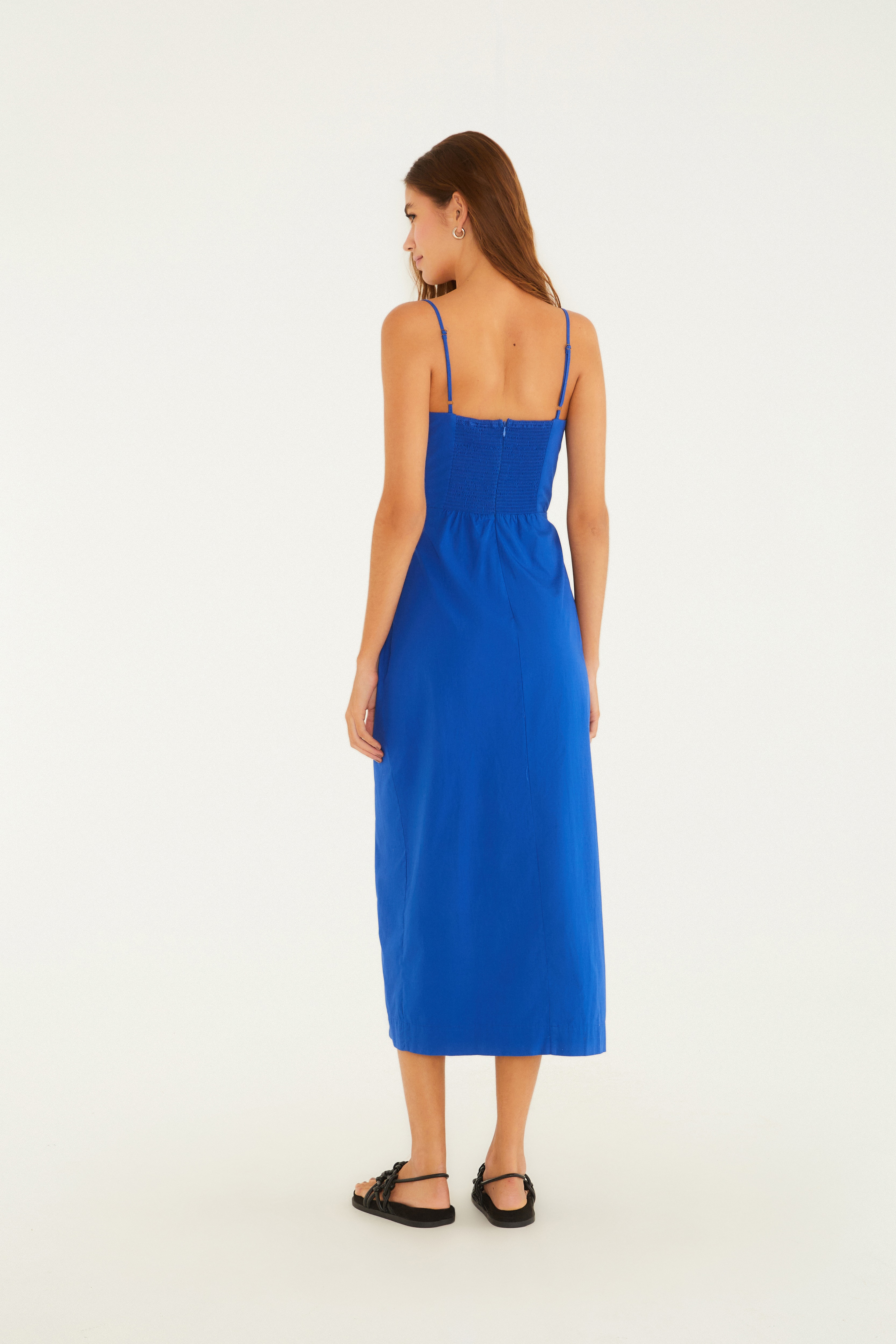 Vestido Meia Taça Pregas