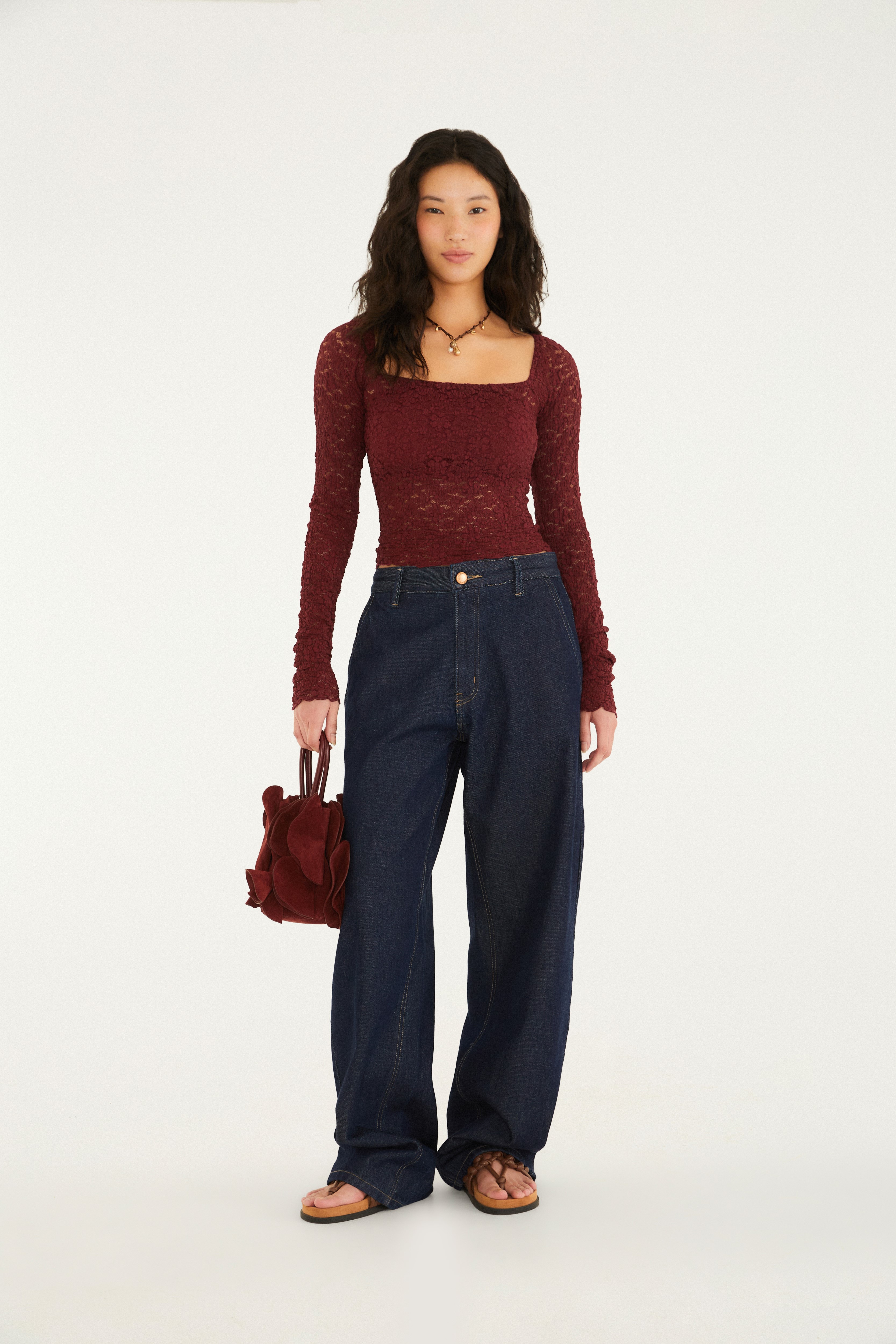 Blusa Decote Reto Artesanal Rendada