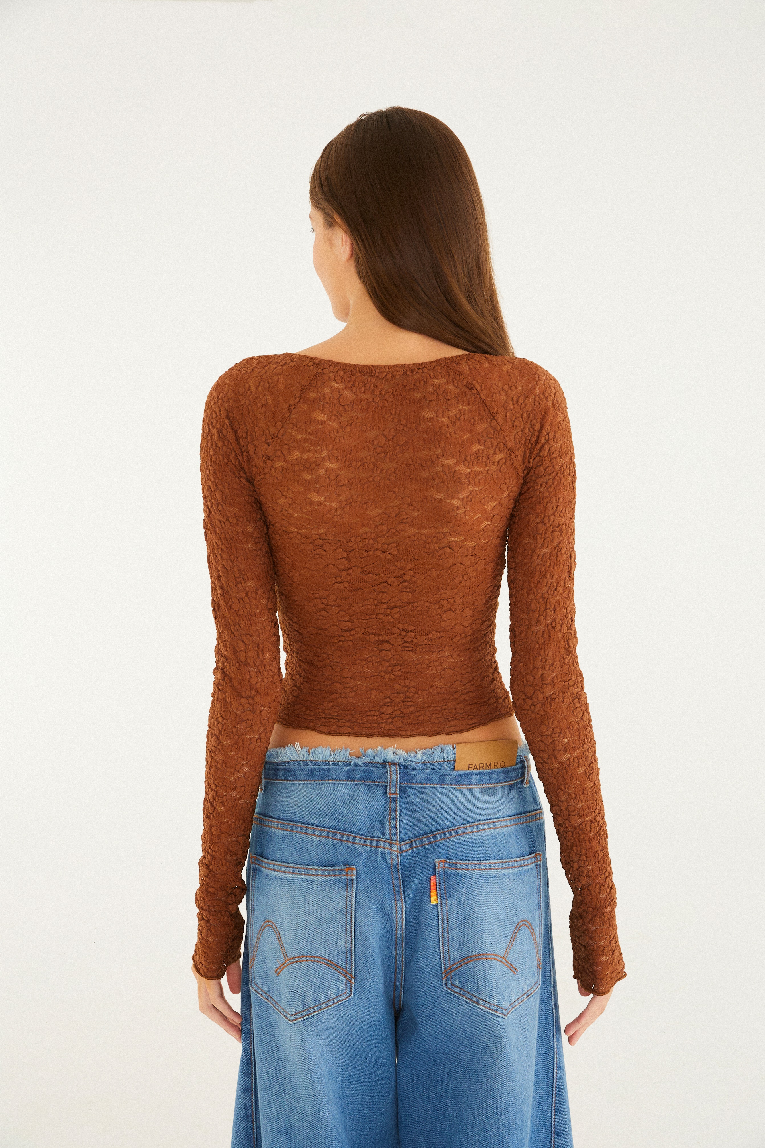 Blusa Decote Reto Artesanal Rendada