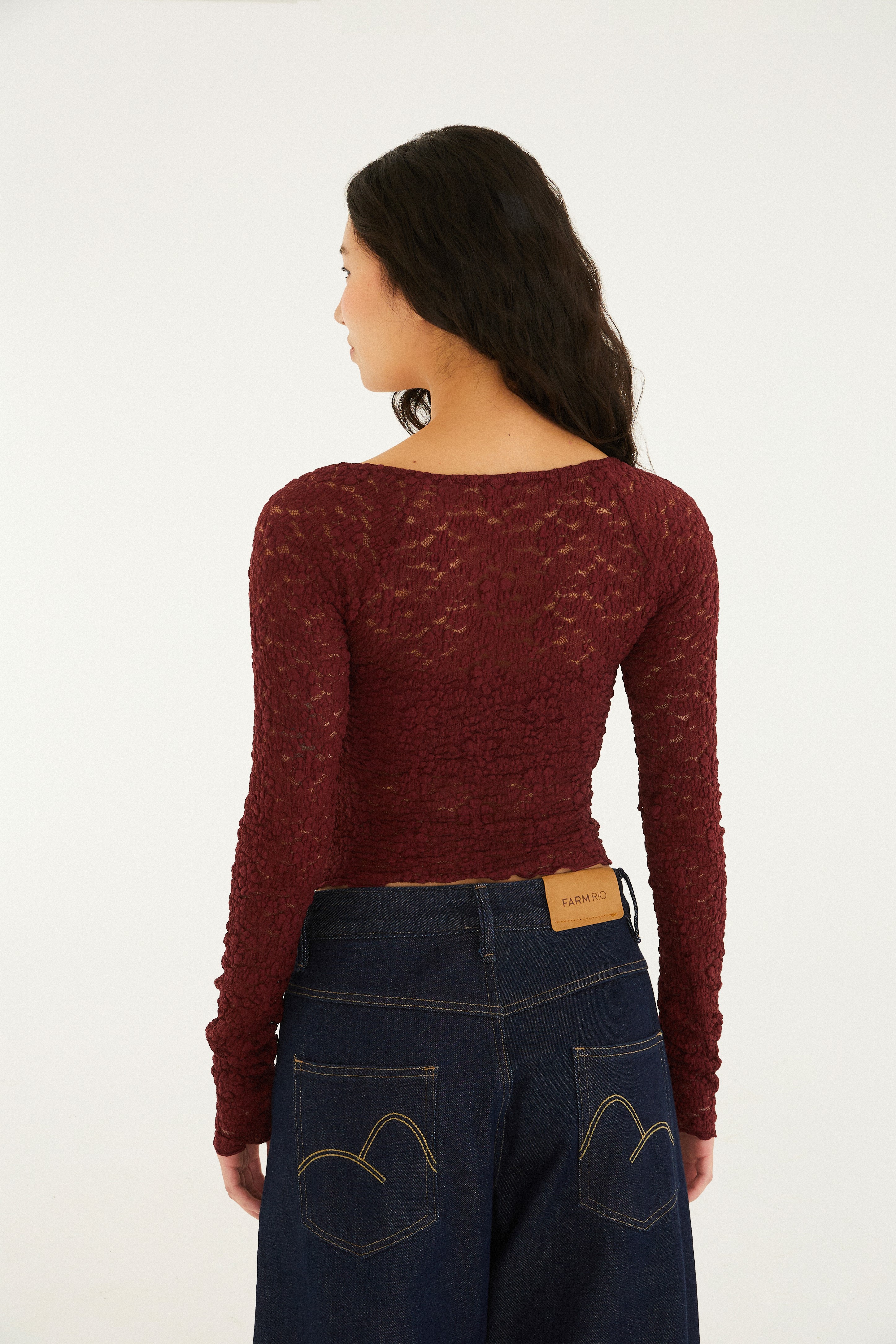 Blusa Decote Reto Artesanal Rendada