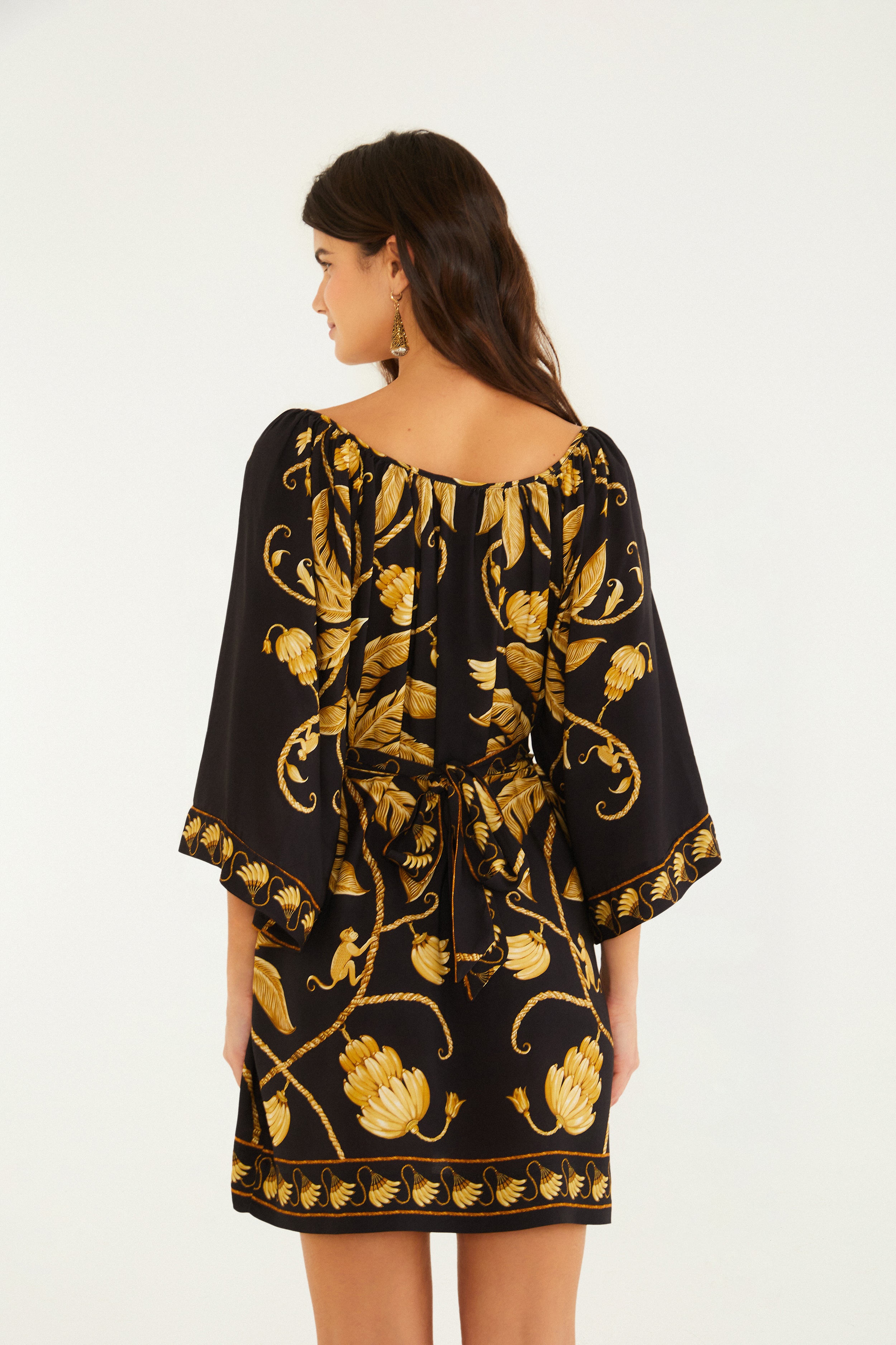 Vestido Curto Estampado Ourinho Tropical