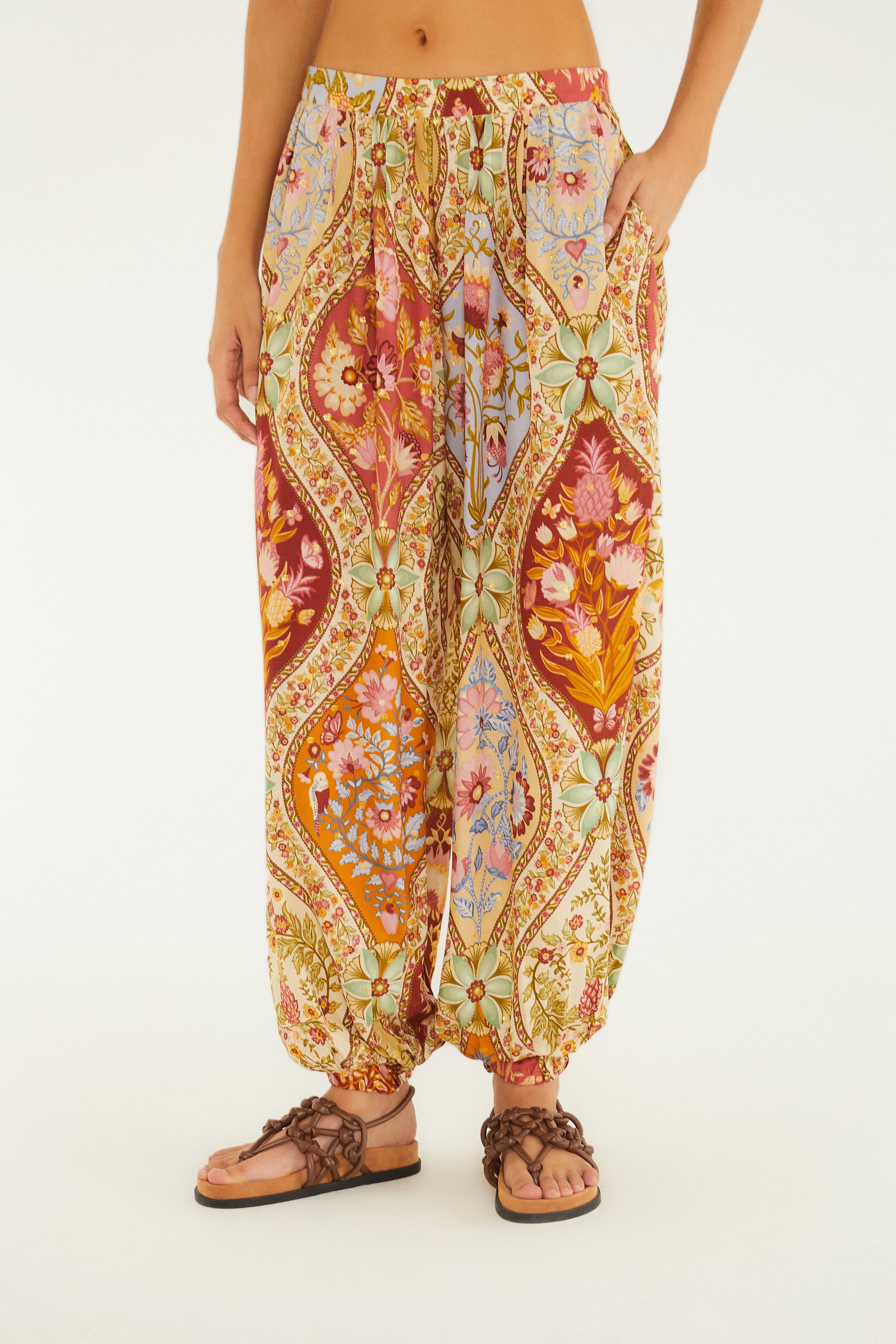 Calça Estampada Natureza Romântica