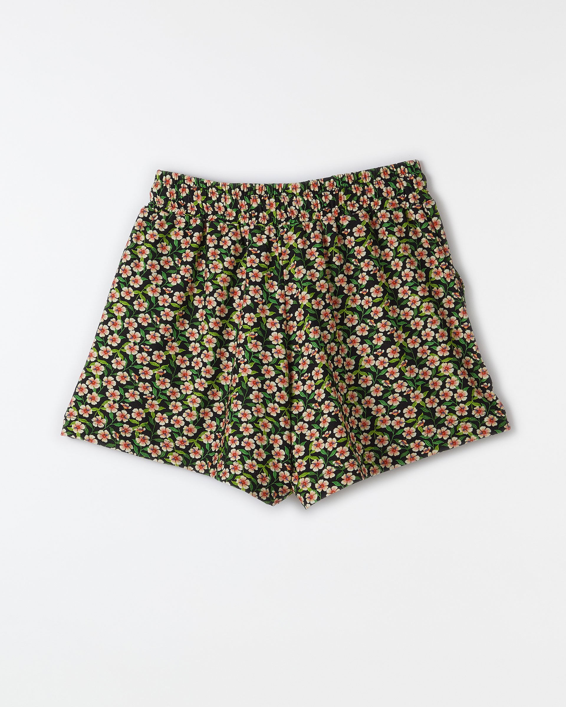 Short Malha Hibiscos Mini