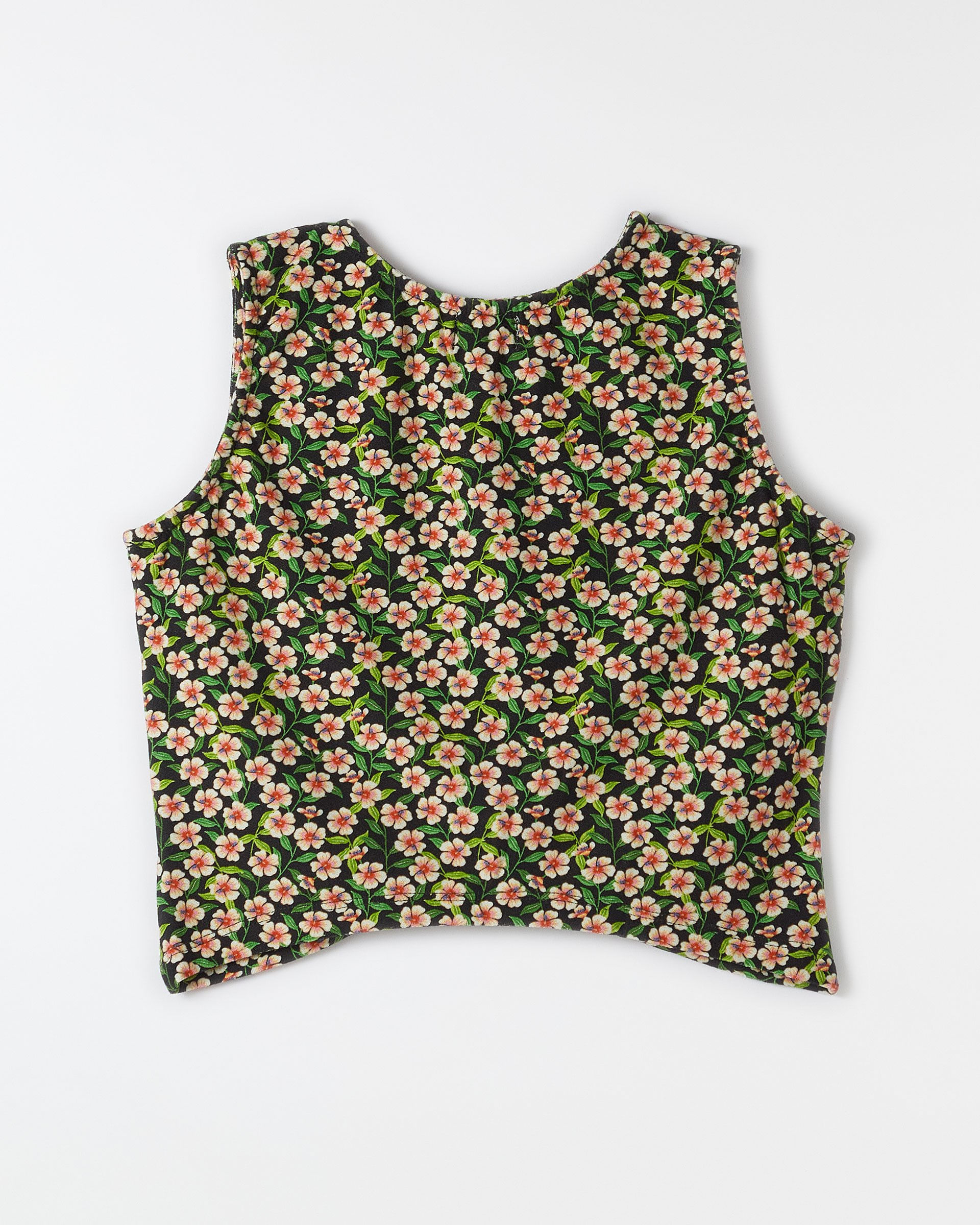 Blusa Malha Hibiscos Mini