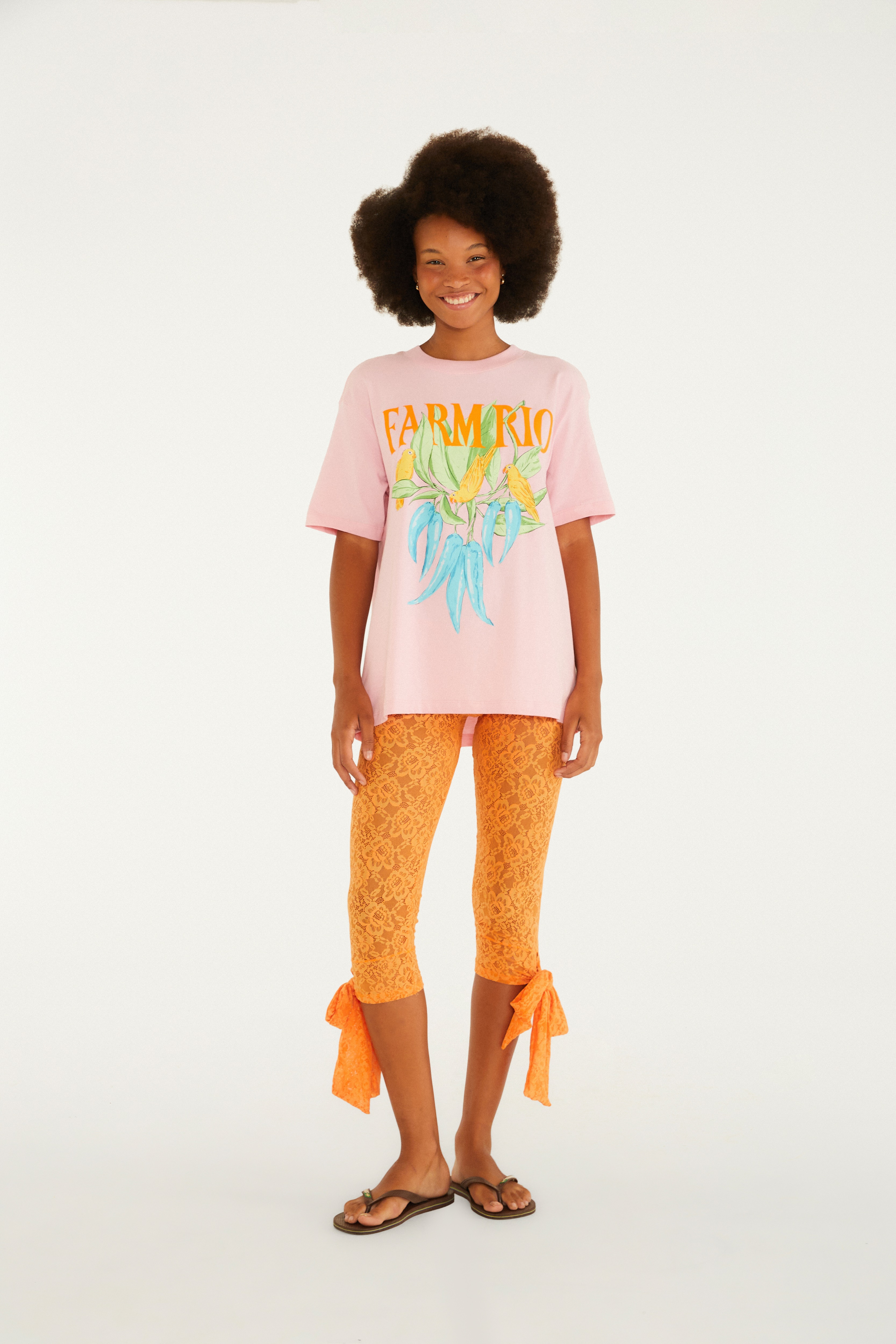 Calça Corsário Renda Laço