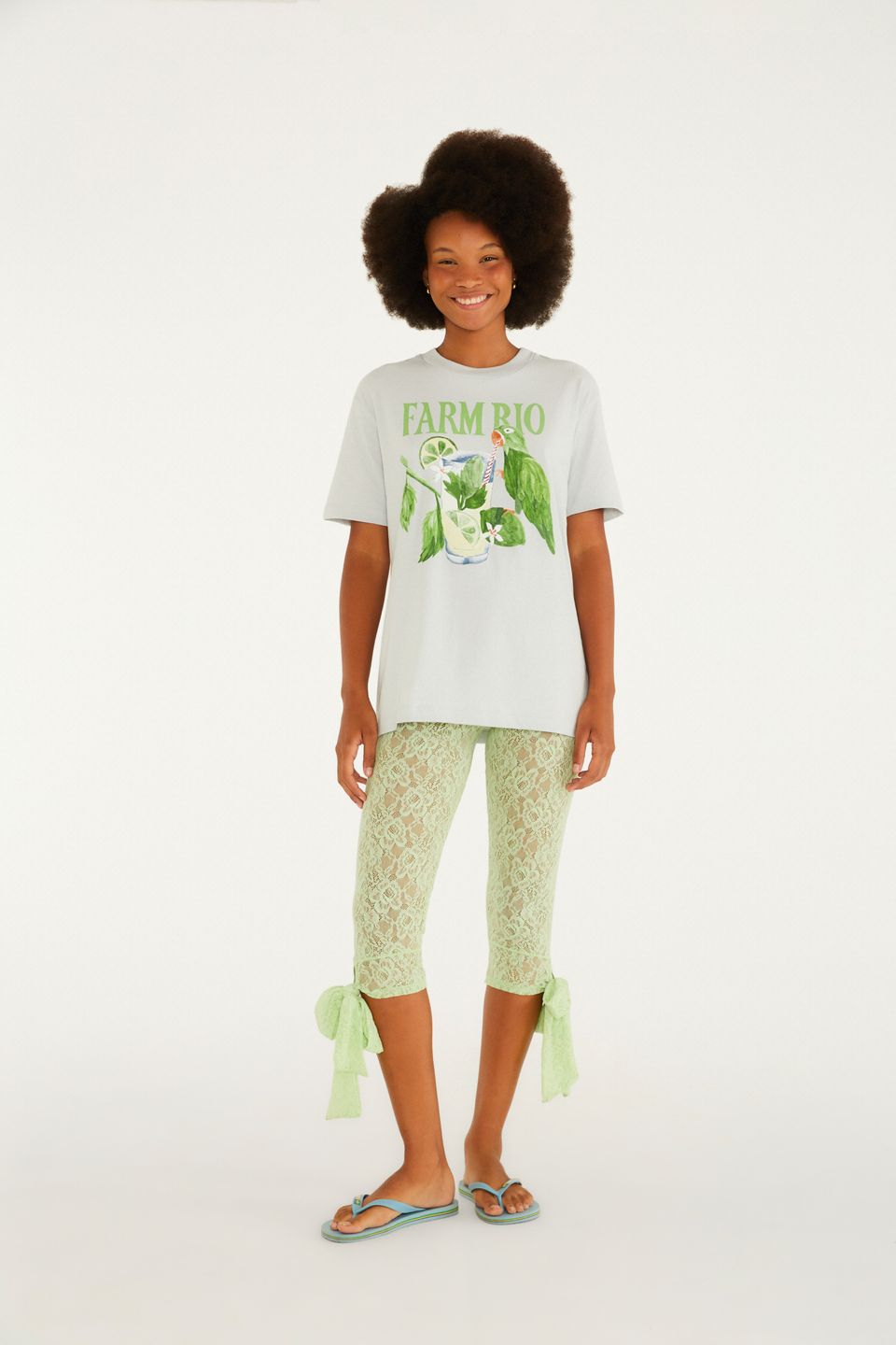 Calça Corsário Renda Laço
