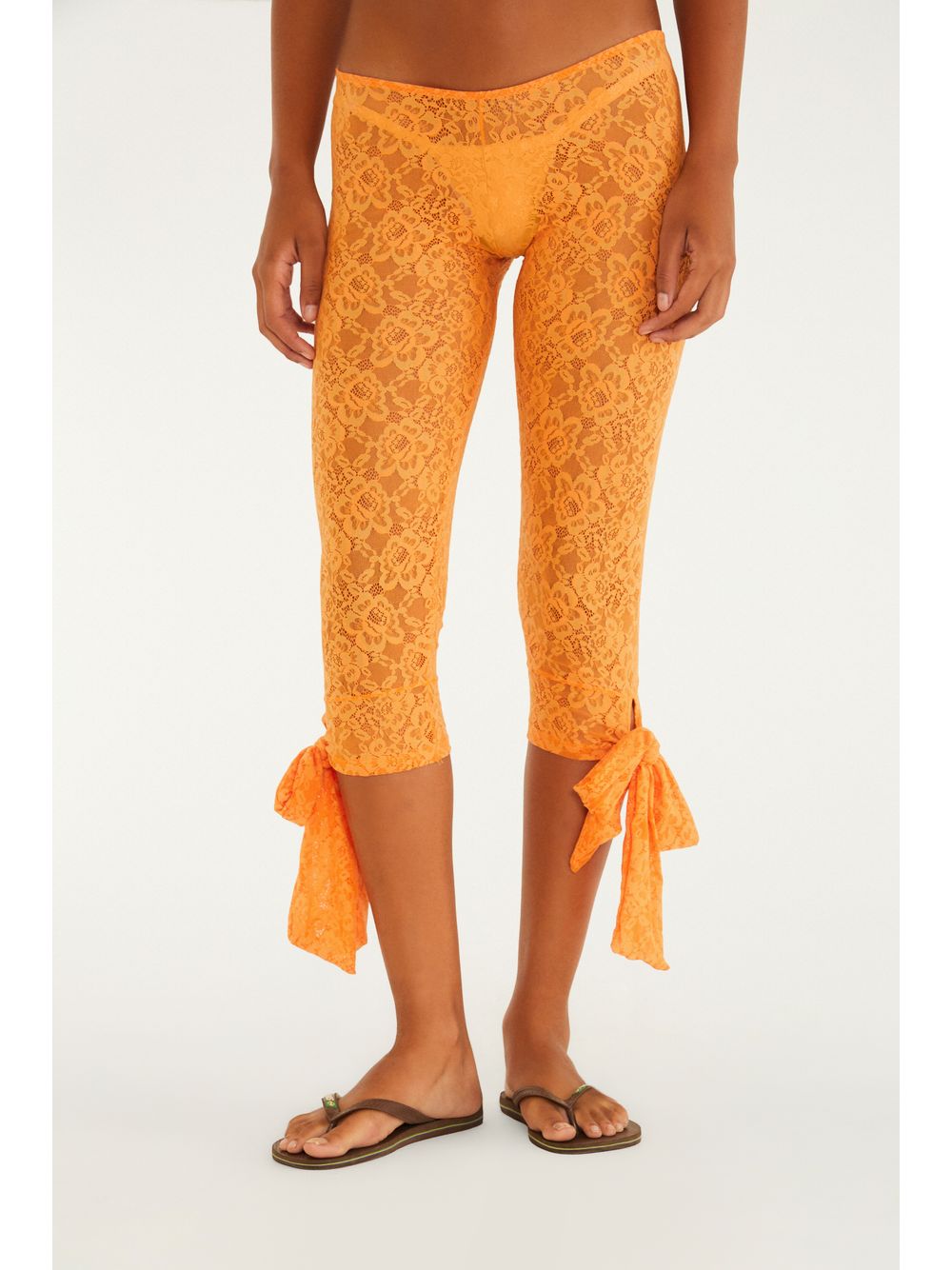 Farm — Calça Corsário Renda Laço