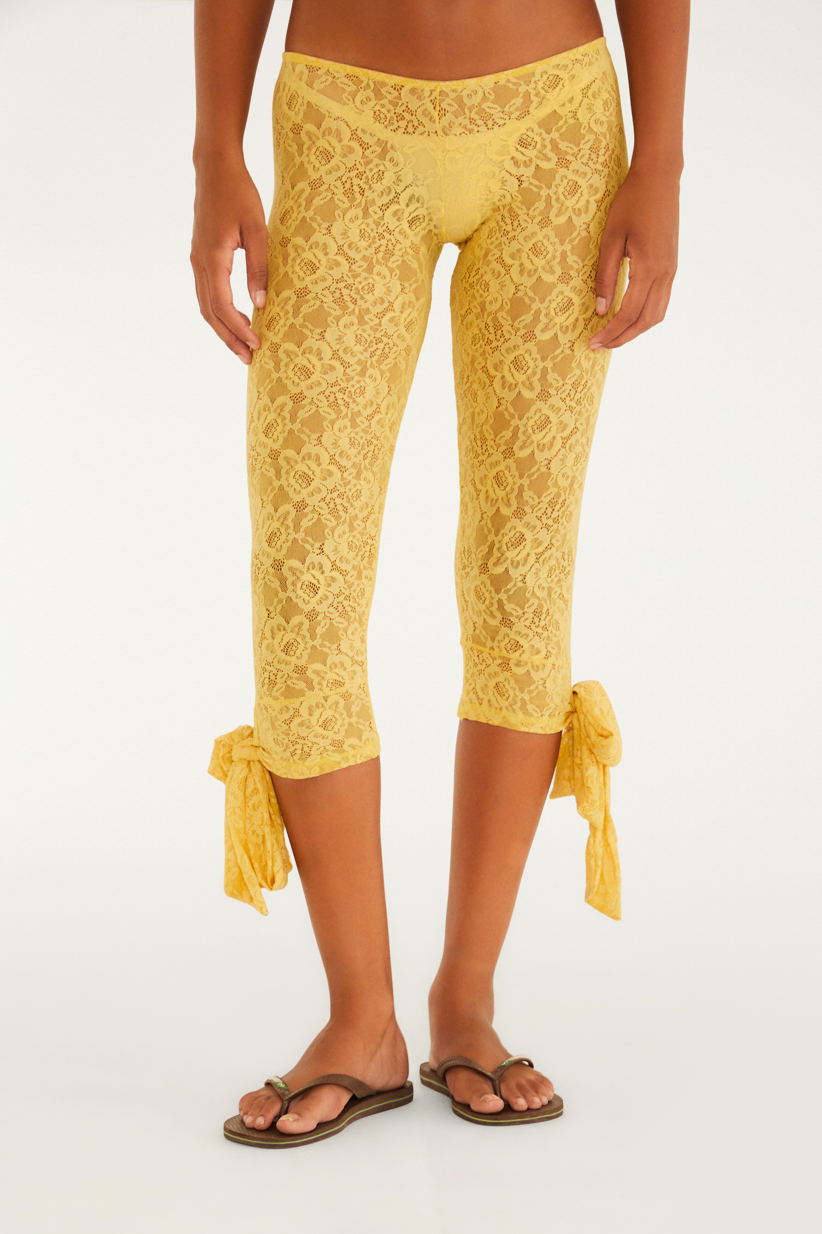 Calça Corsário Renda Laço