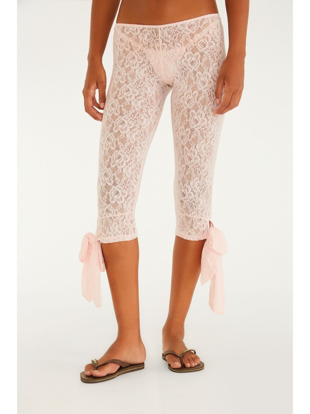 Farm — Calça Corsário Renda Laço