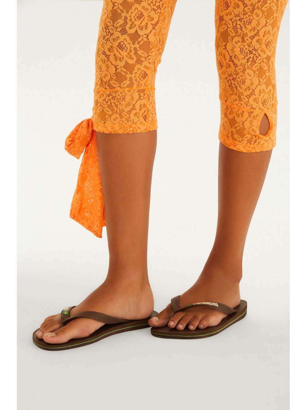 Farm — Calça Corsário Renda Laço