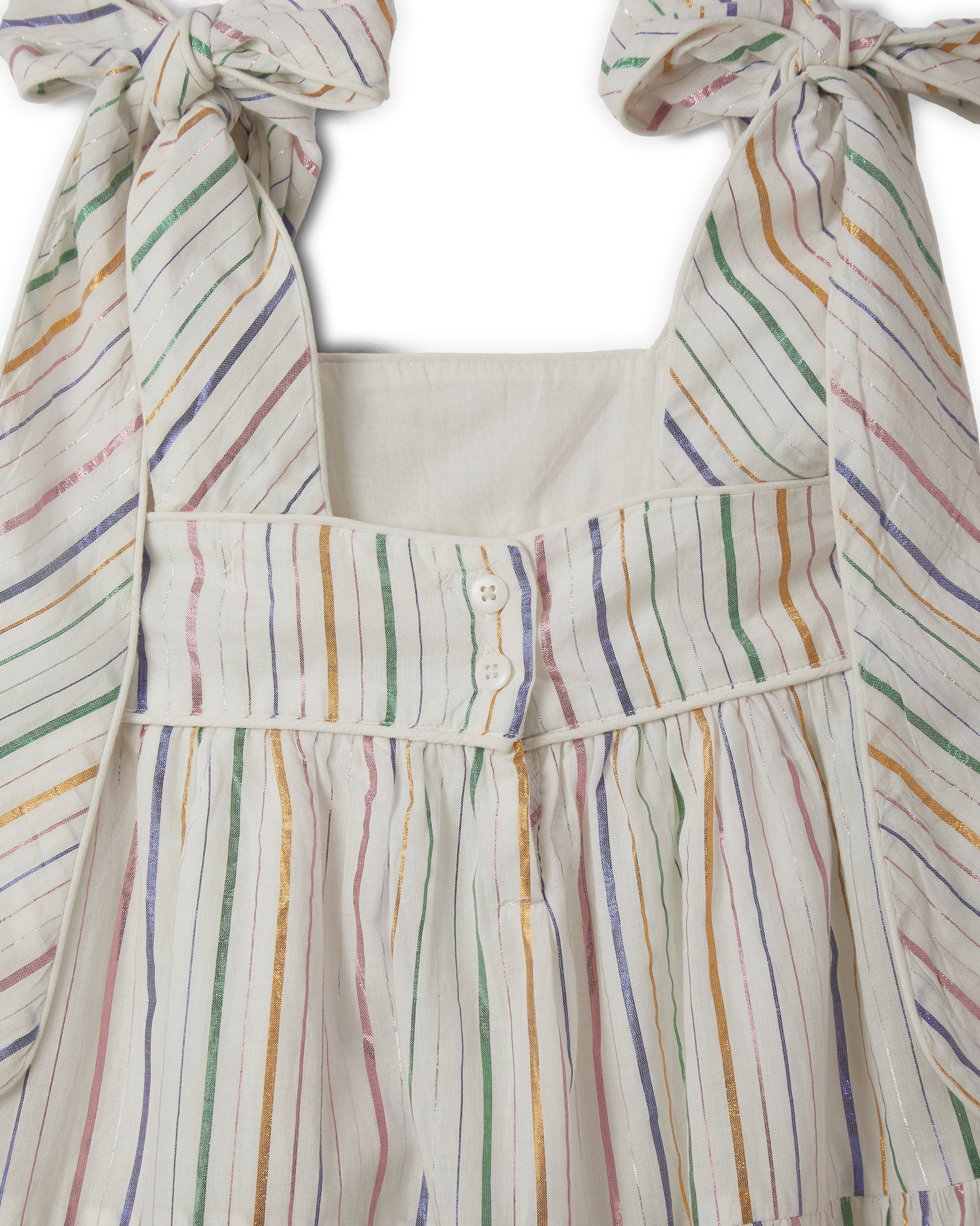 Vestido Listras Metalizadas