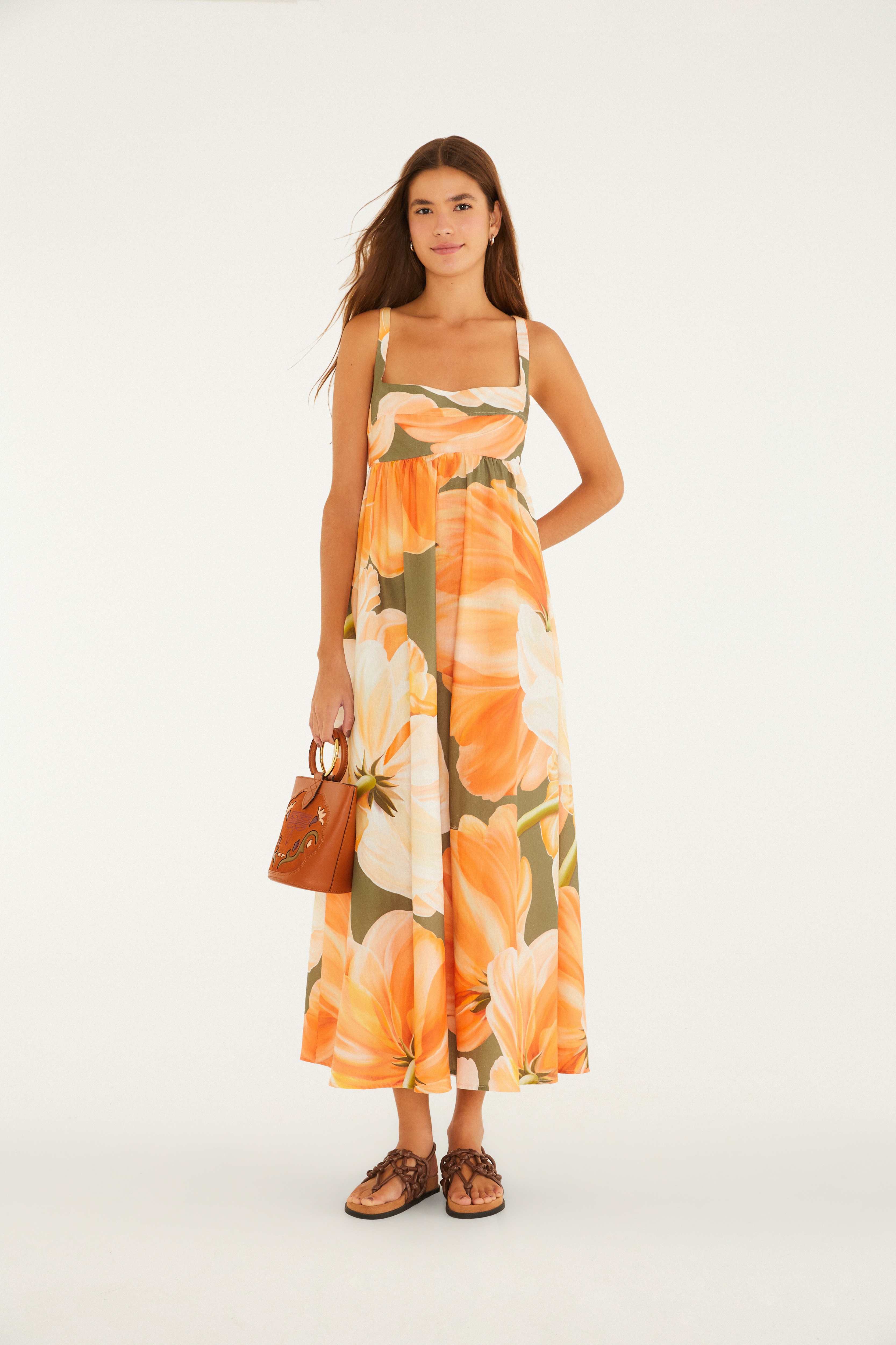 Vestido Longo Estampado Amarilis
