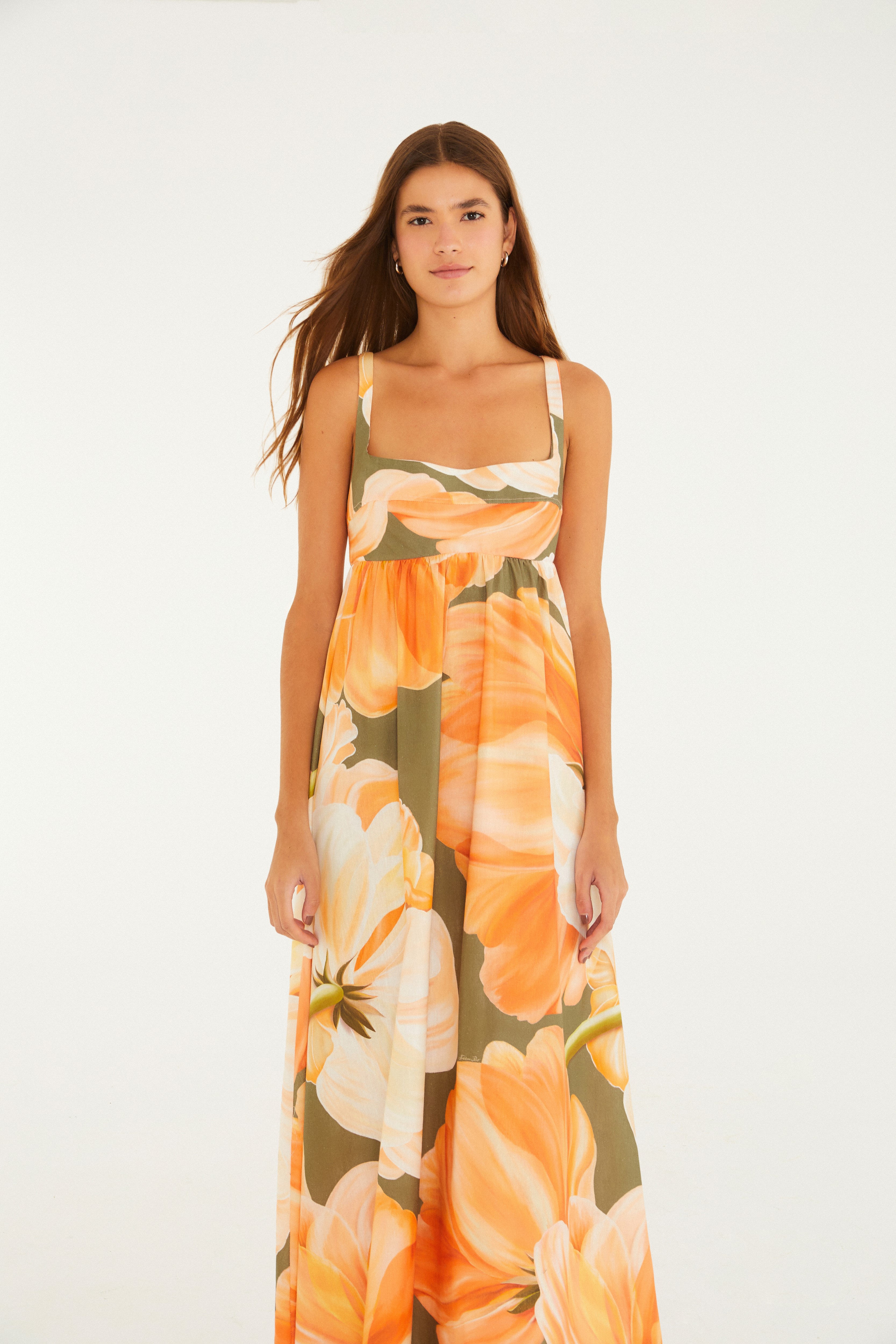 Vestido Longo Estampado Amarilis