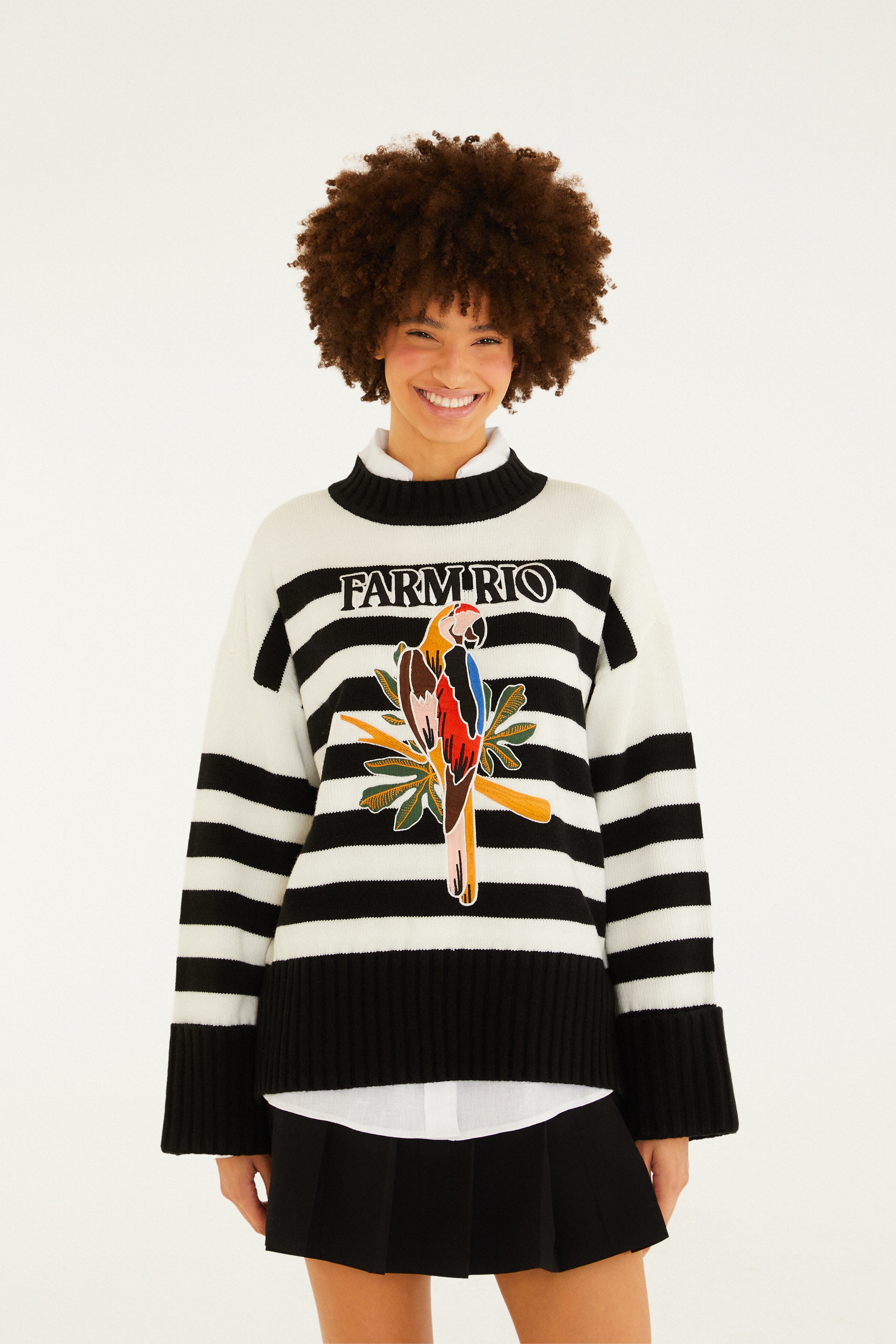 Pull Tricot Com Bordado