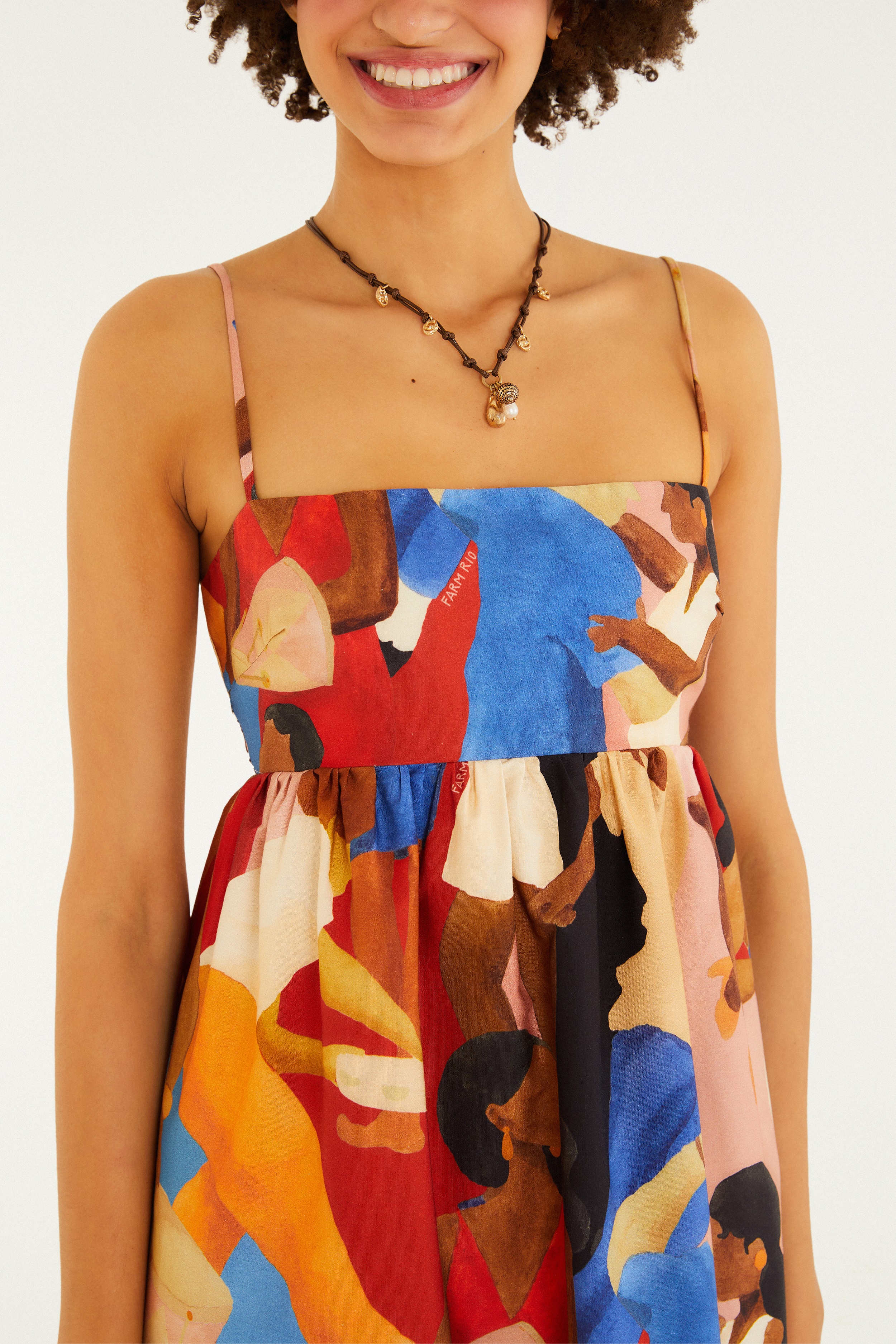 Vestido Curto Estampado Samba No Pé
