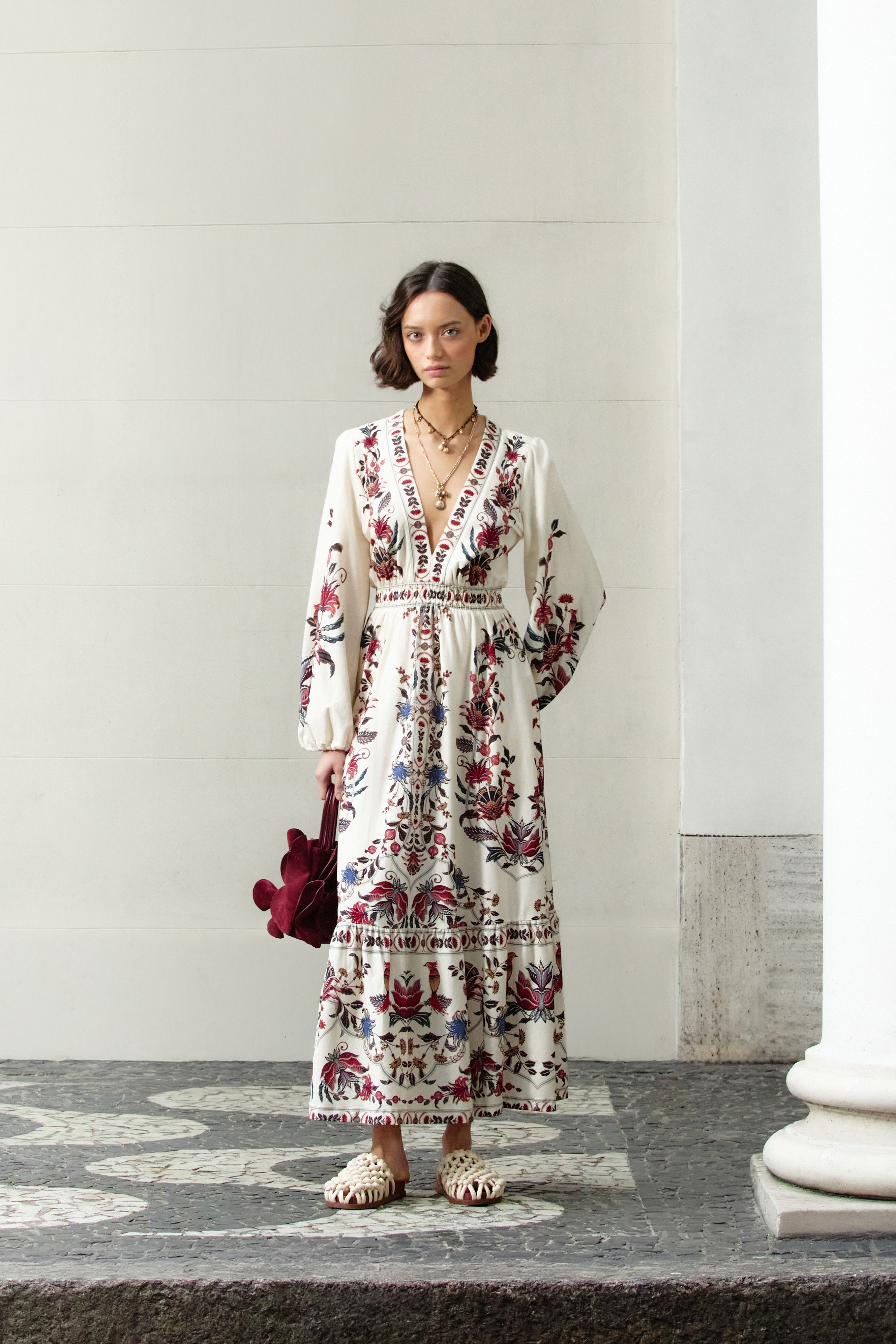 Vestido Cropped Estampado Bohoflor