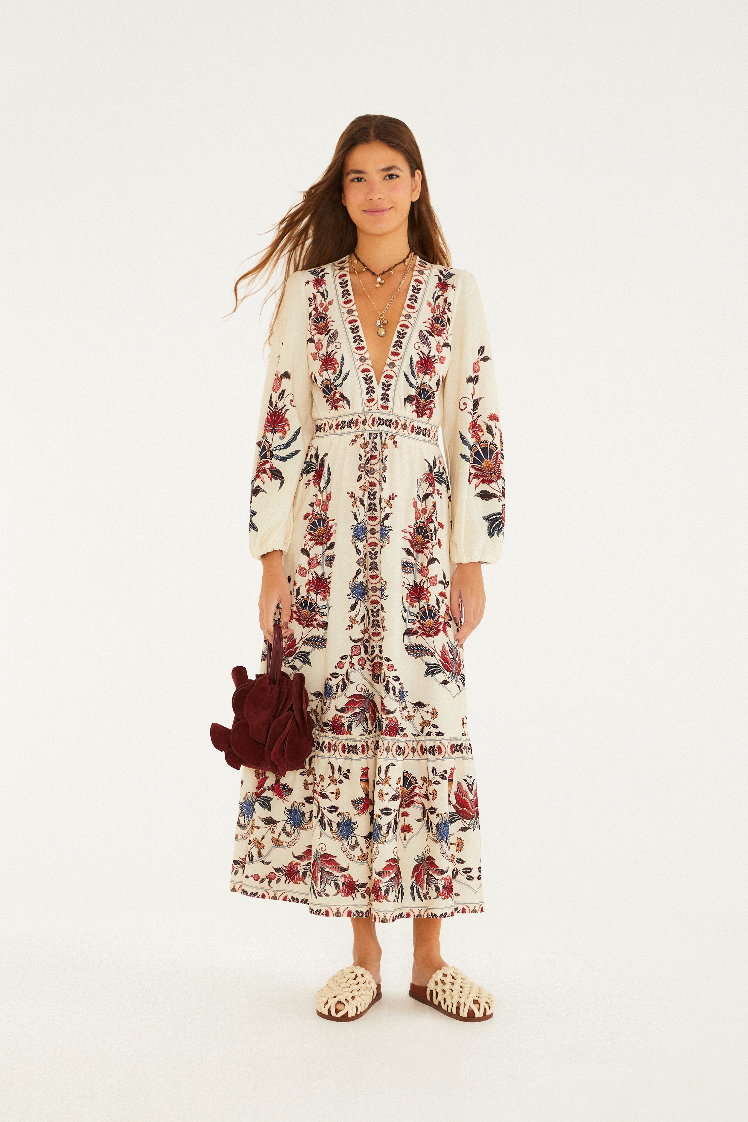 Vestido Cropped Estampado Bohoflor