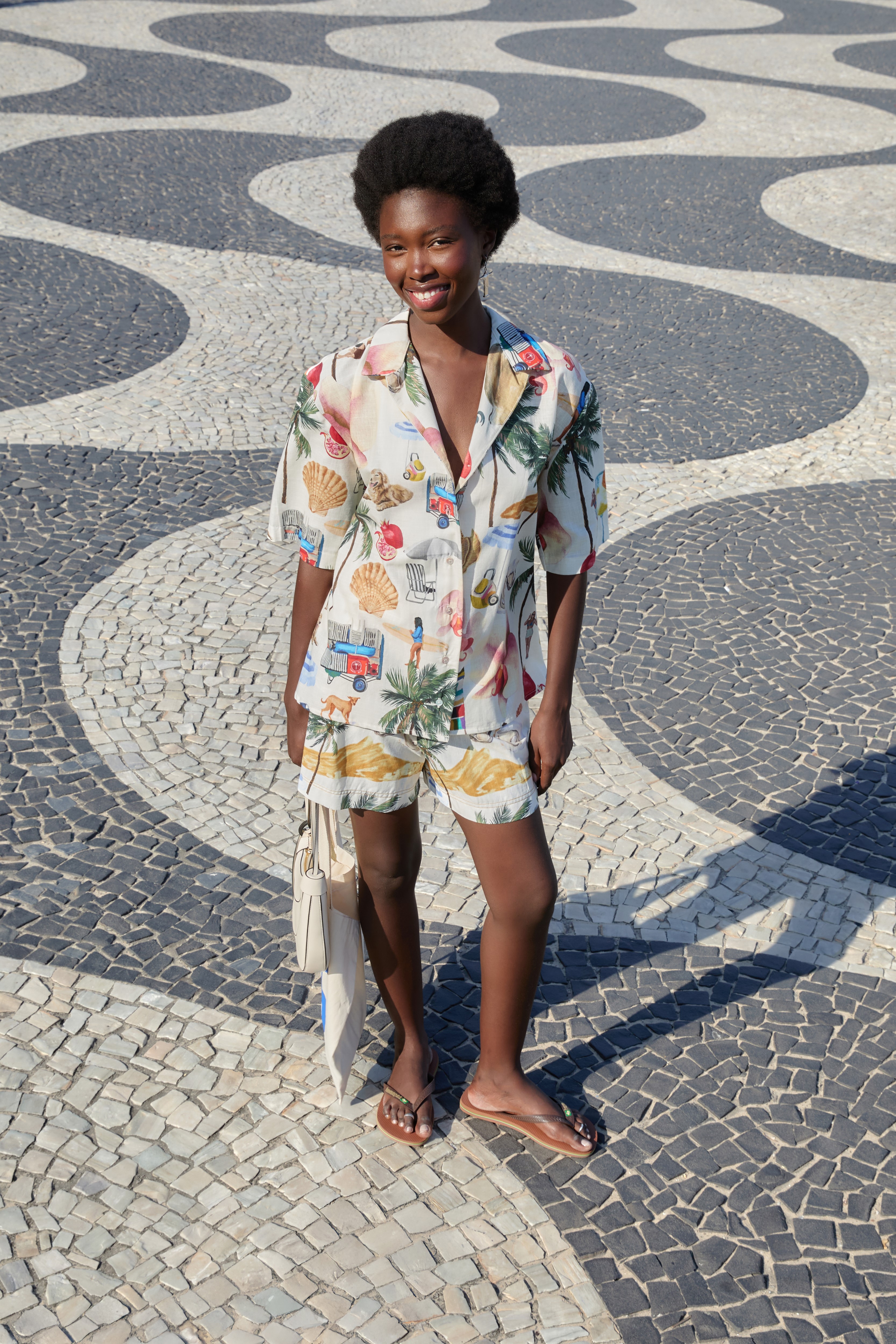 Bermuda Estampada Colagem Carioca