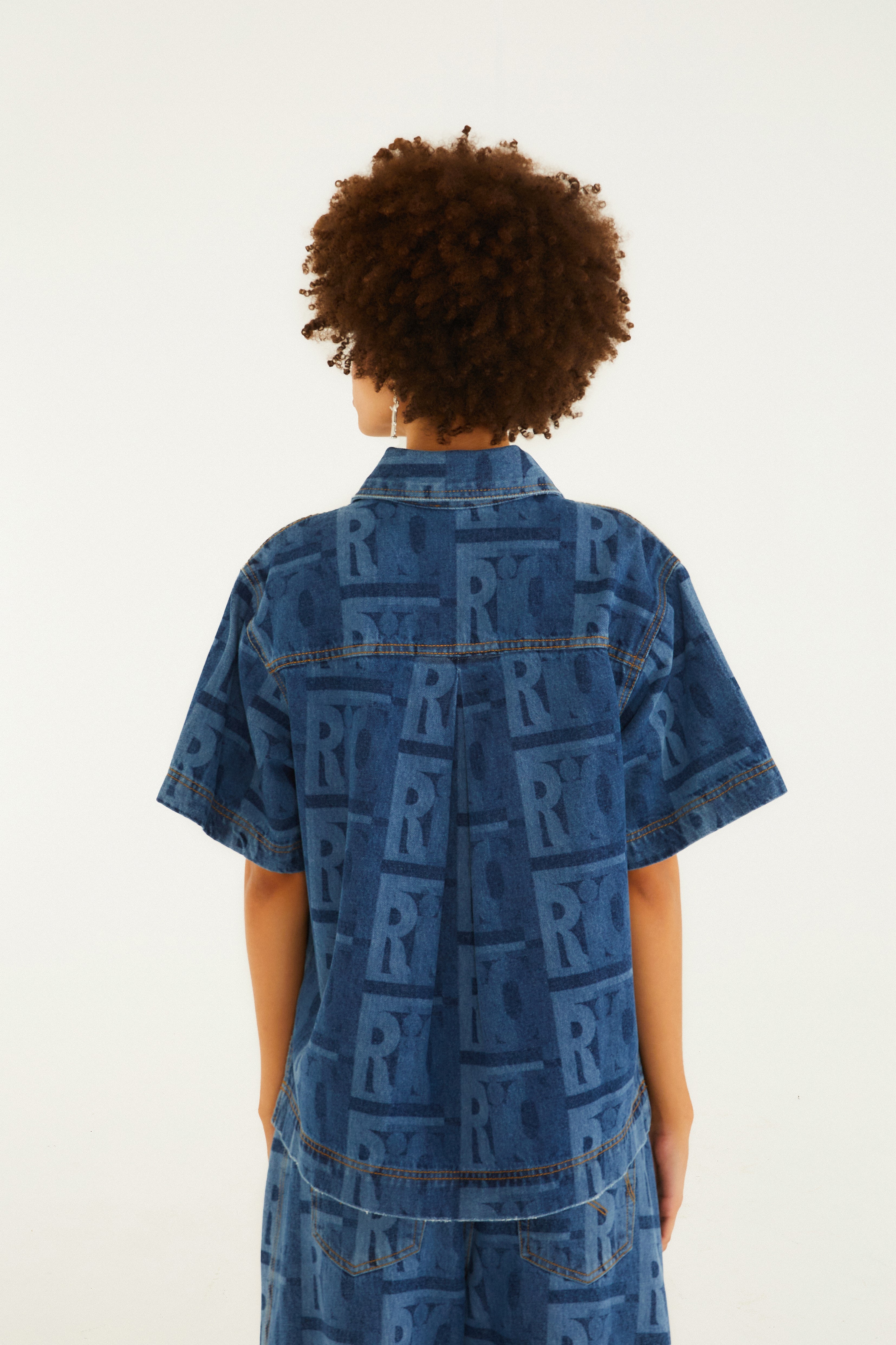 Camisa Jeans Laser Rio Grafico