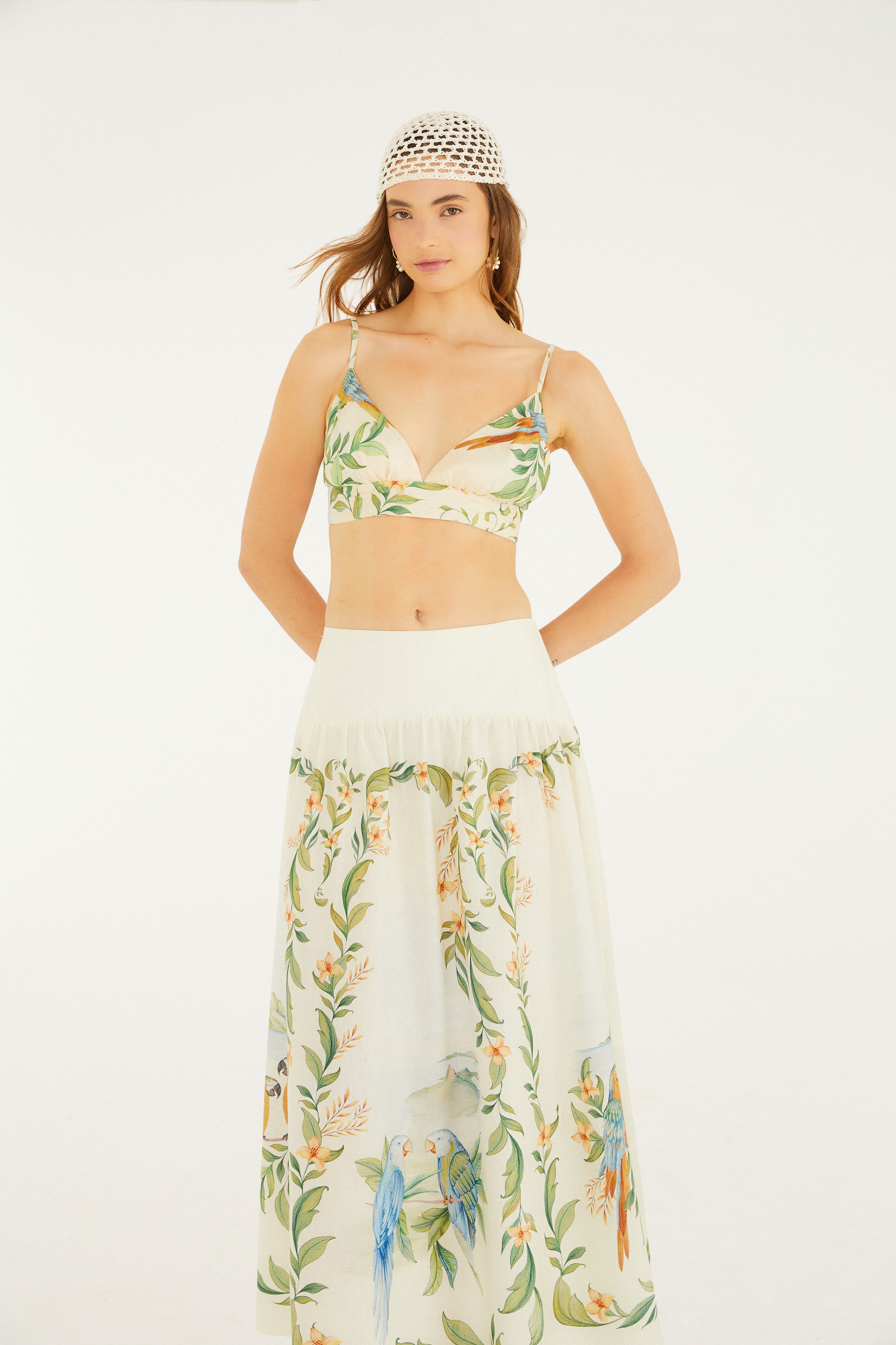 Saia Estampada Respiro De Rio
