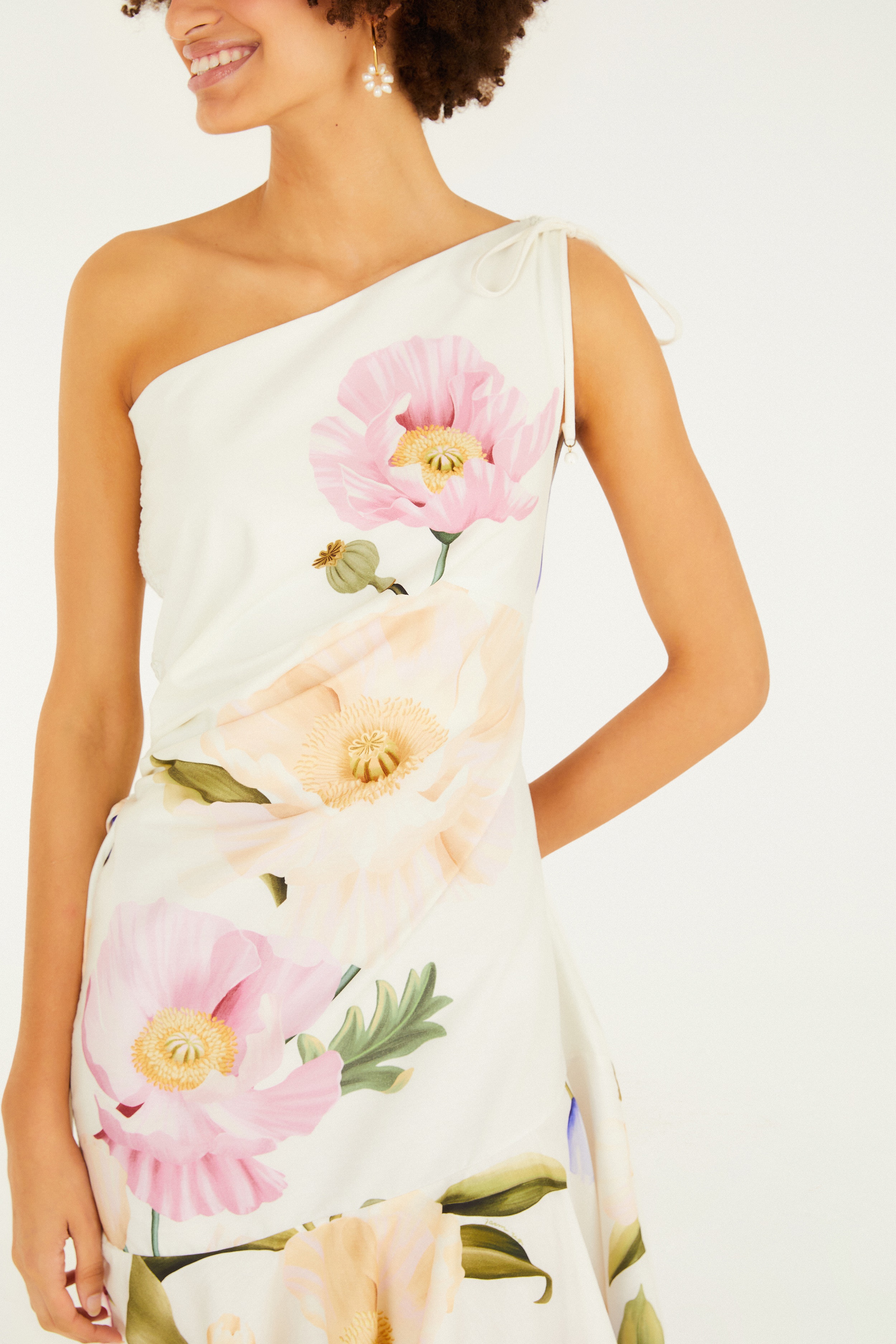 Vestido Curto Estampado Lola Buquê