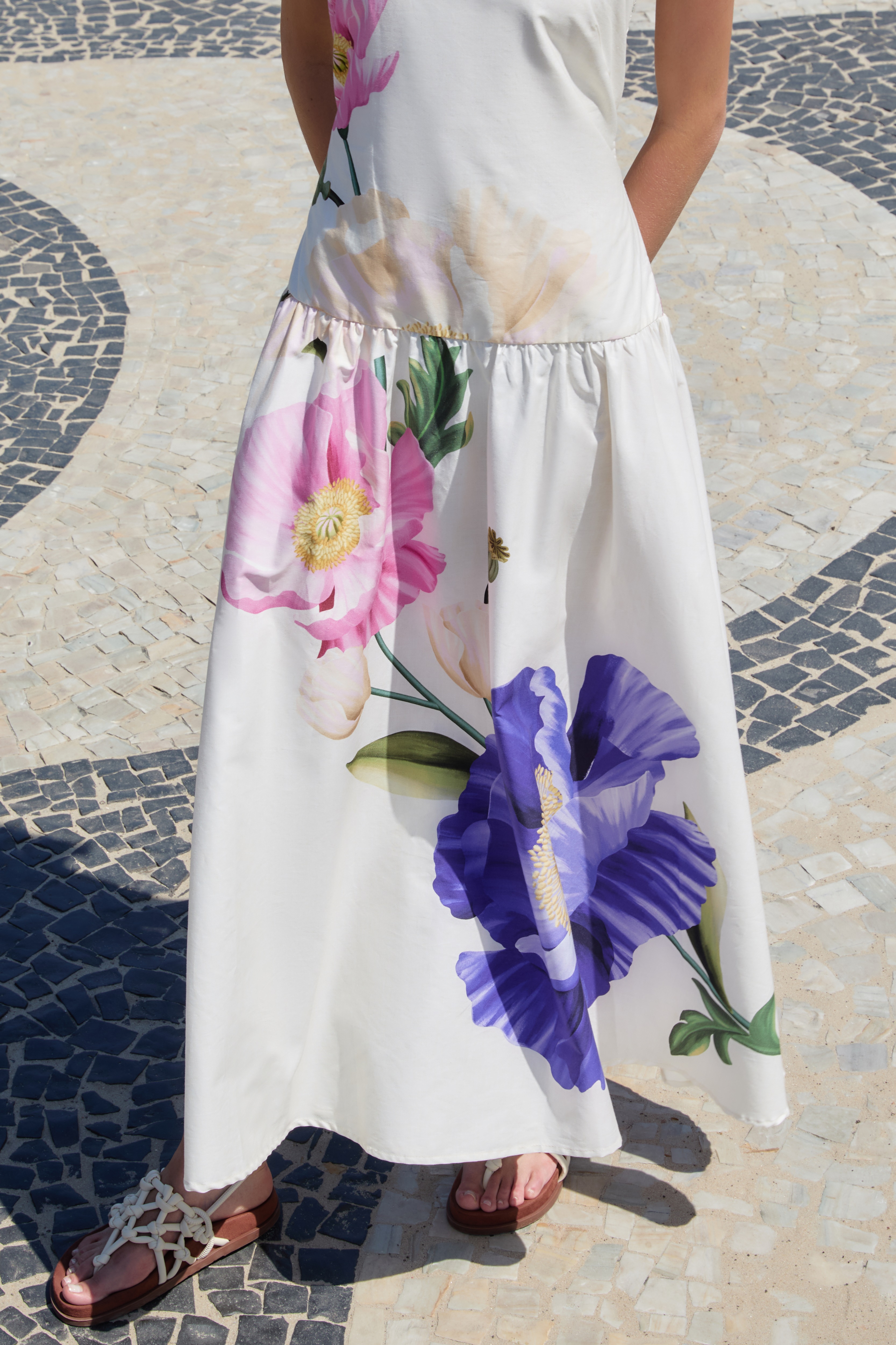 Vestido Cropped Estampado Lola Buquê