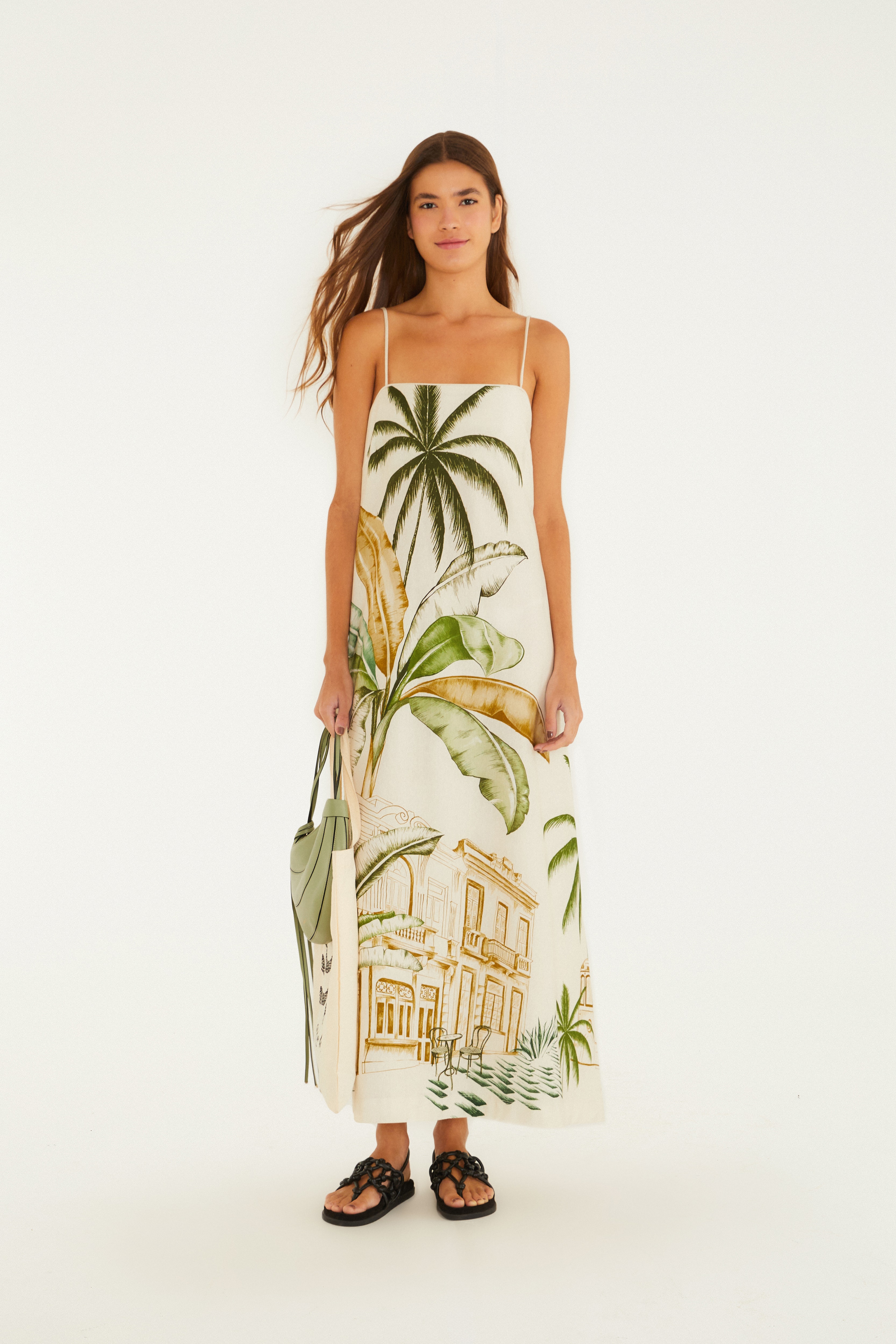 Vestido Midi Estampado Teresa