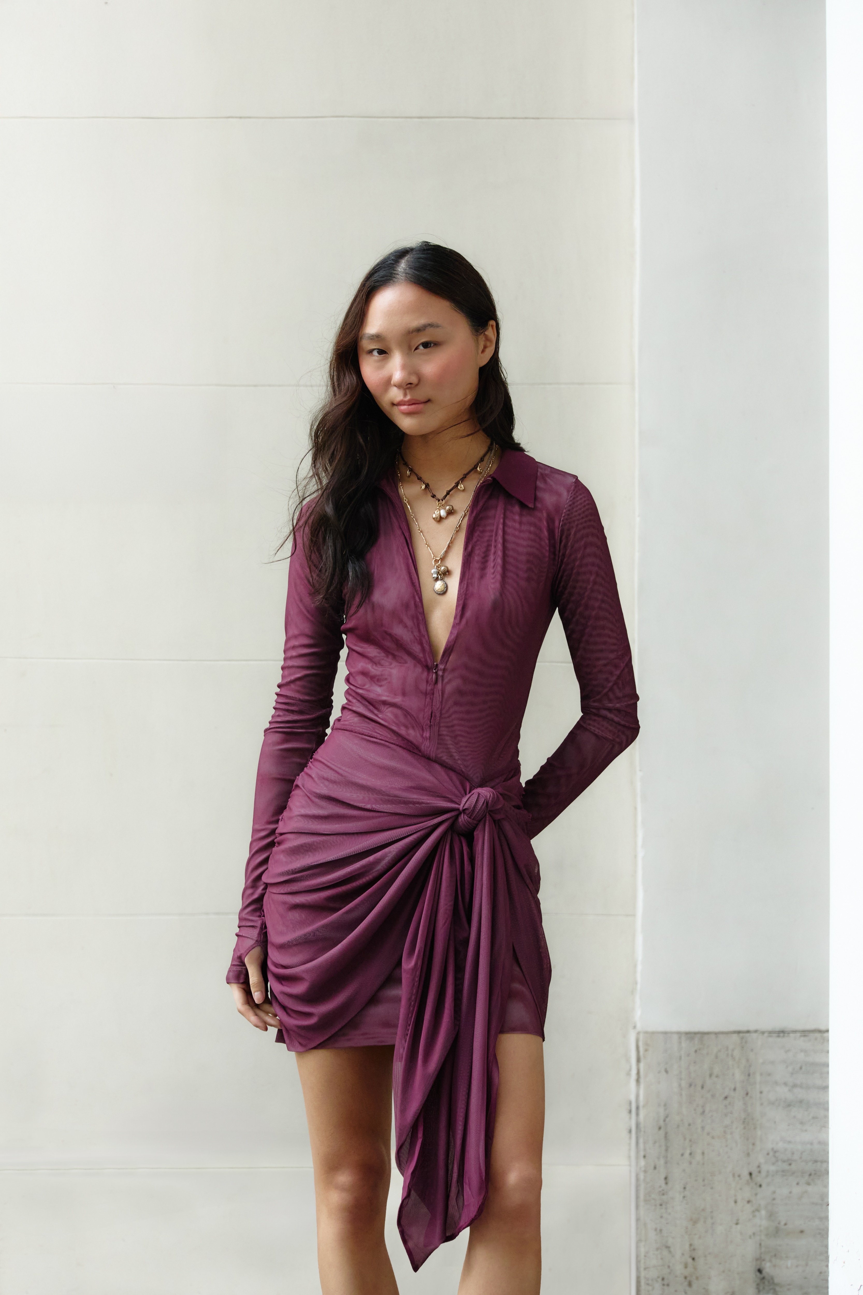 Vestido Tule Polo Amarração
