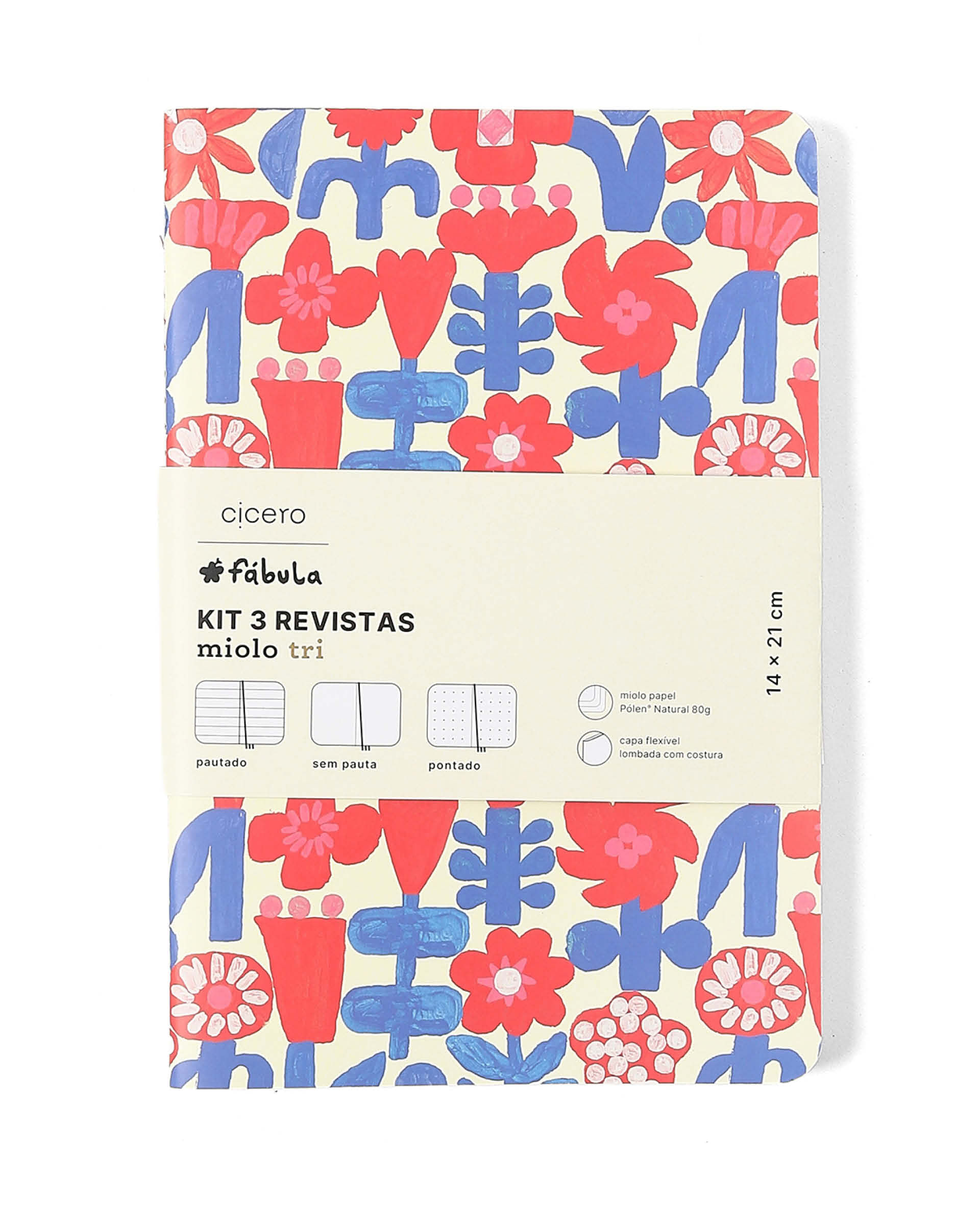 Kit Caderneta Revista Flores