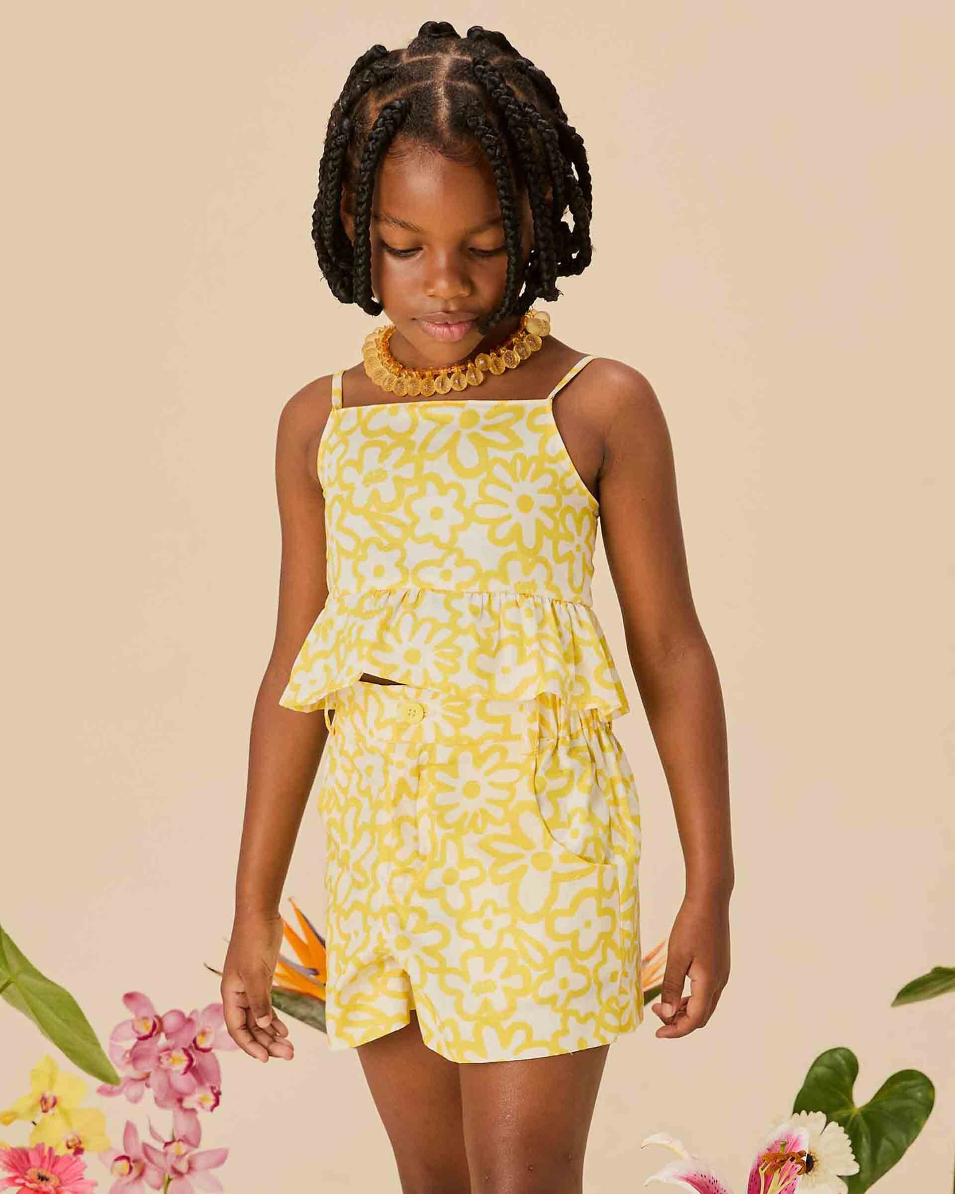 Top Blu Bicolor Amarelo