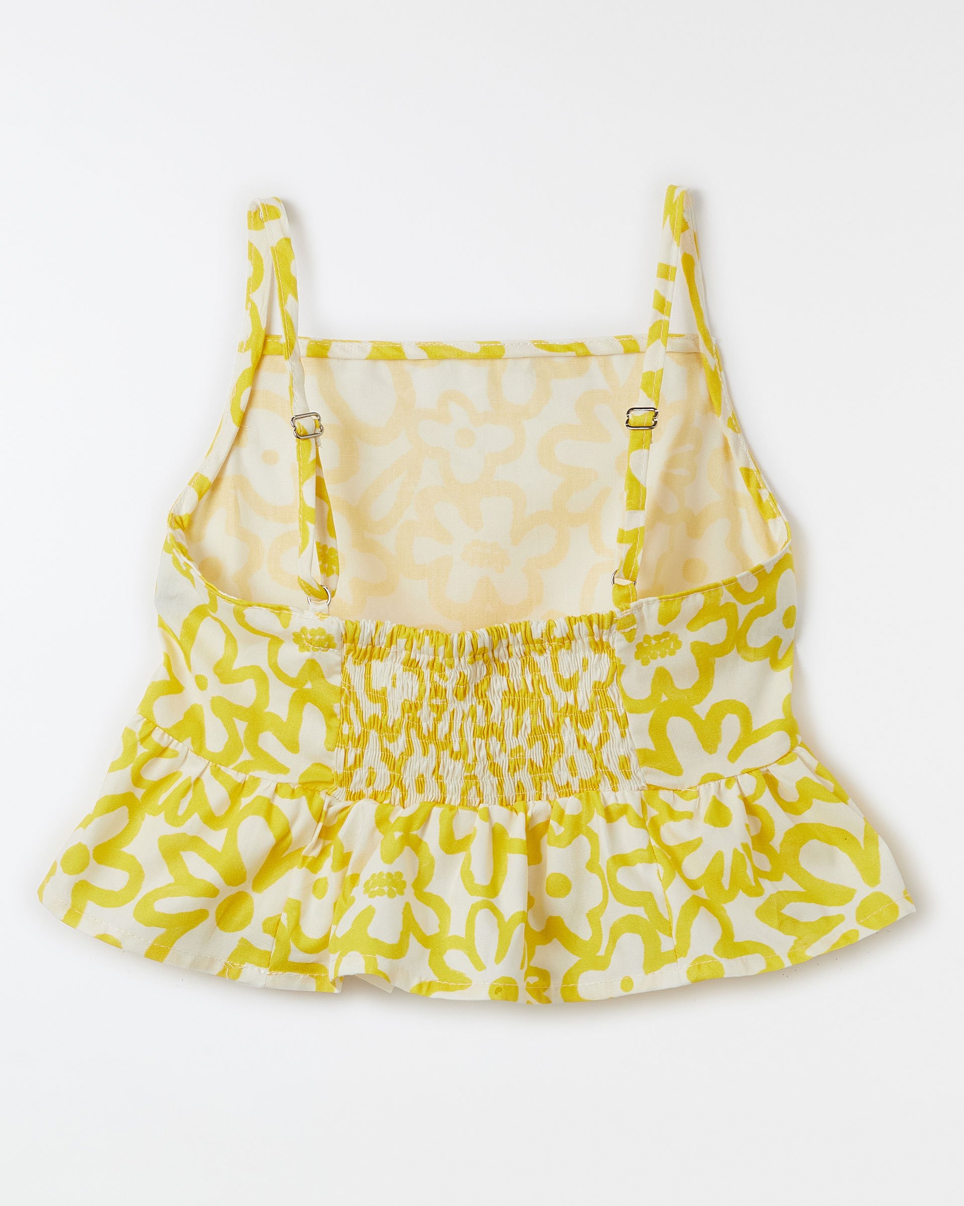 Top Blu Bicolor Amarelo