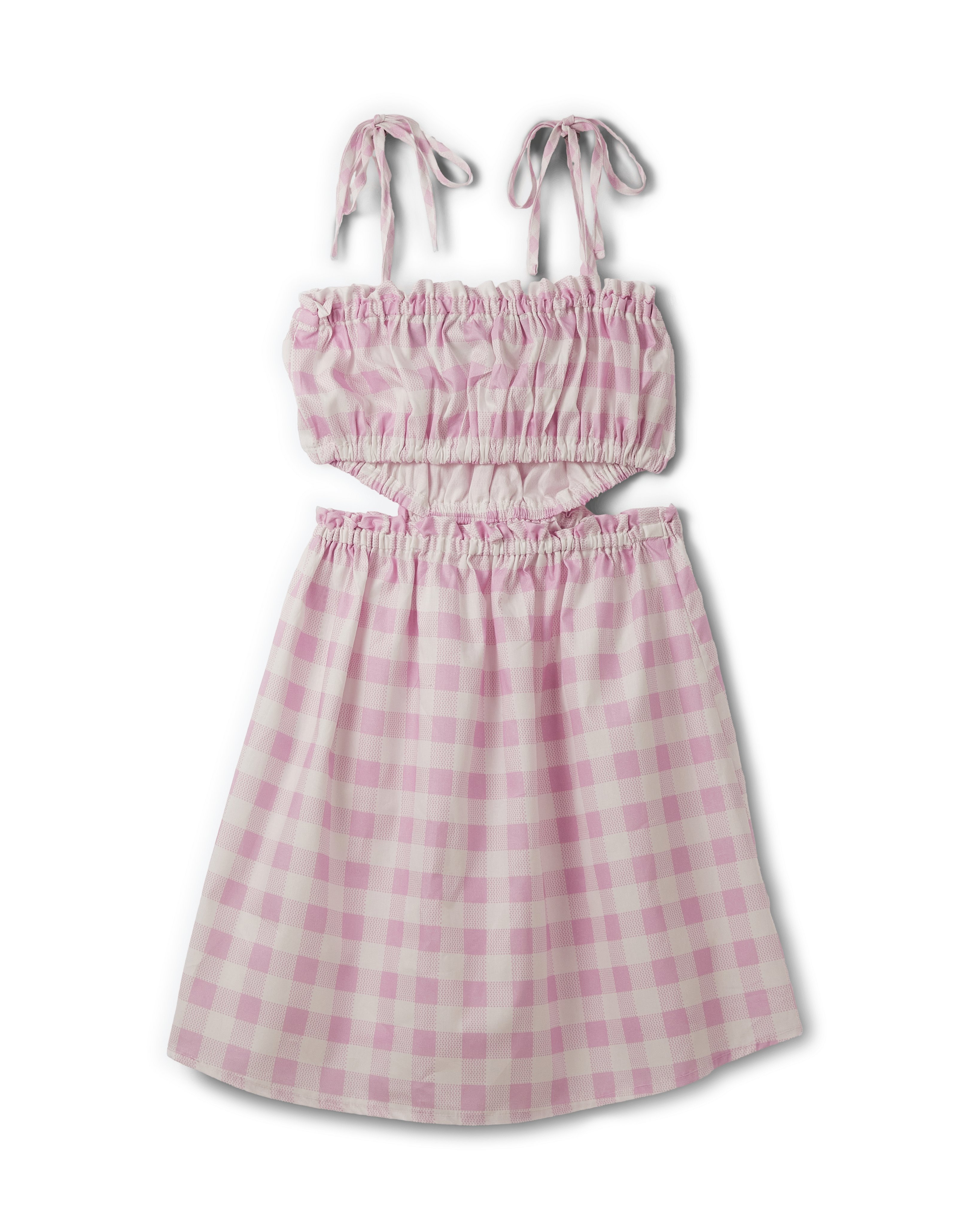 Vestido Xadrez Poa Lilas