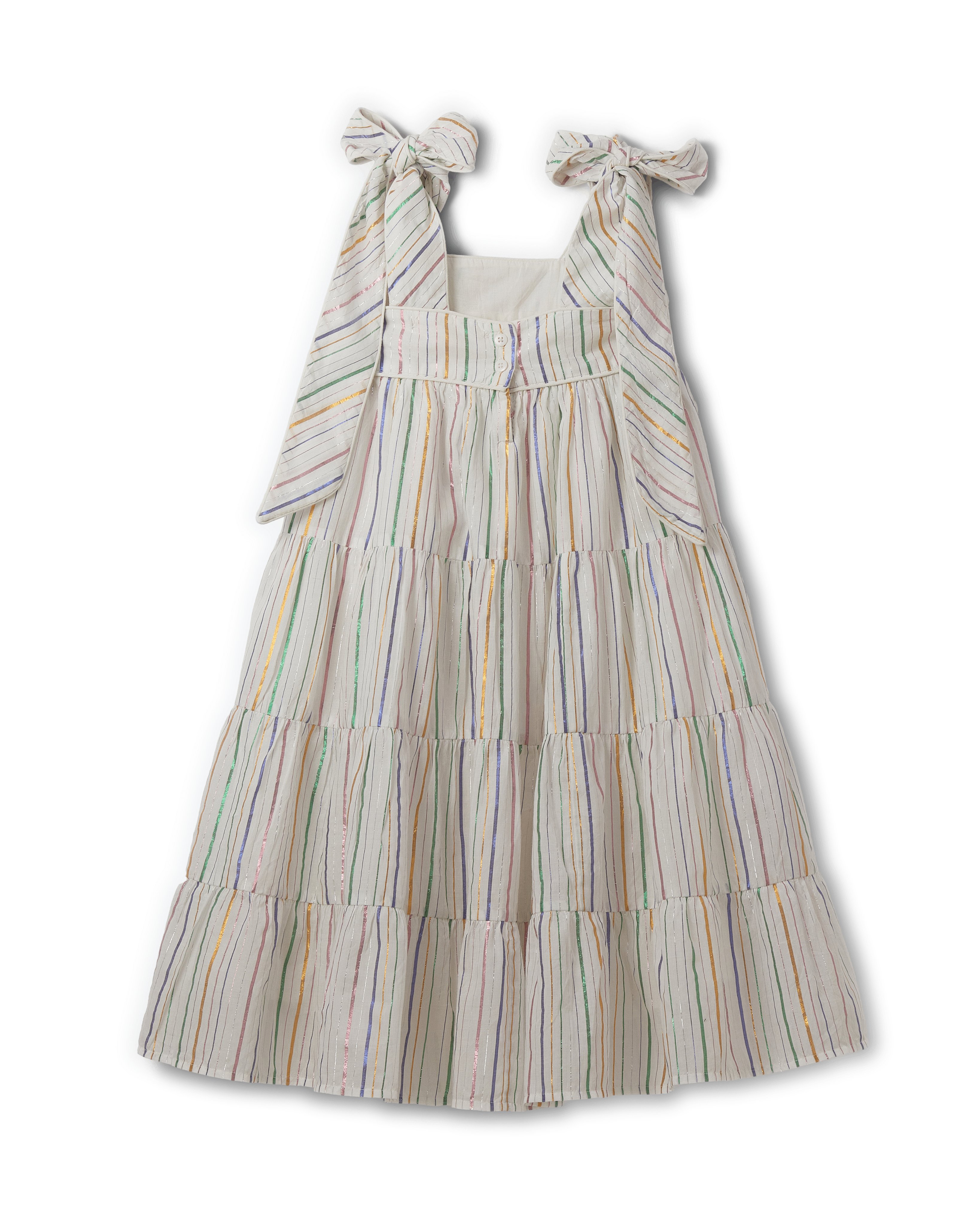 Vestido Listras Metalizadas