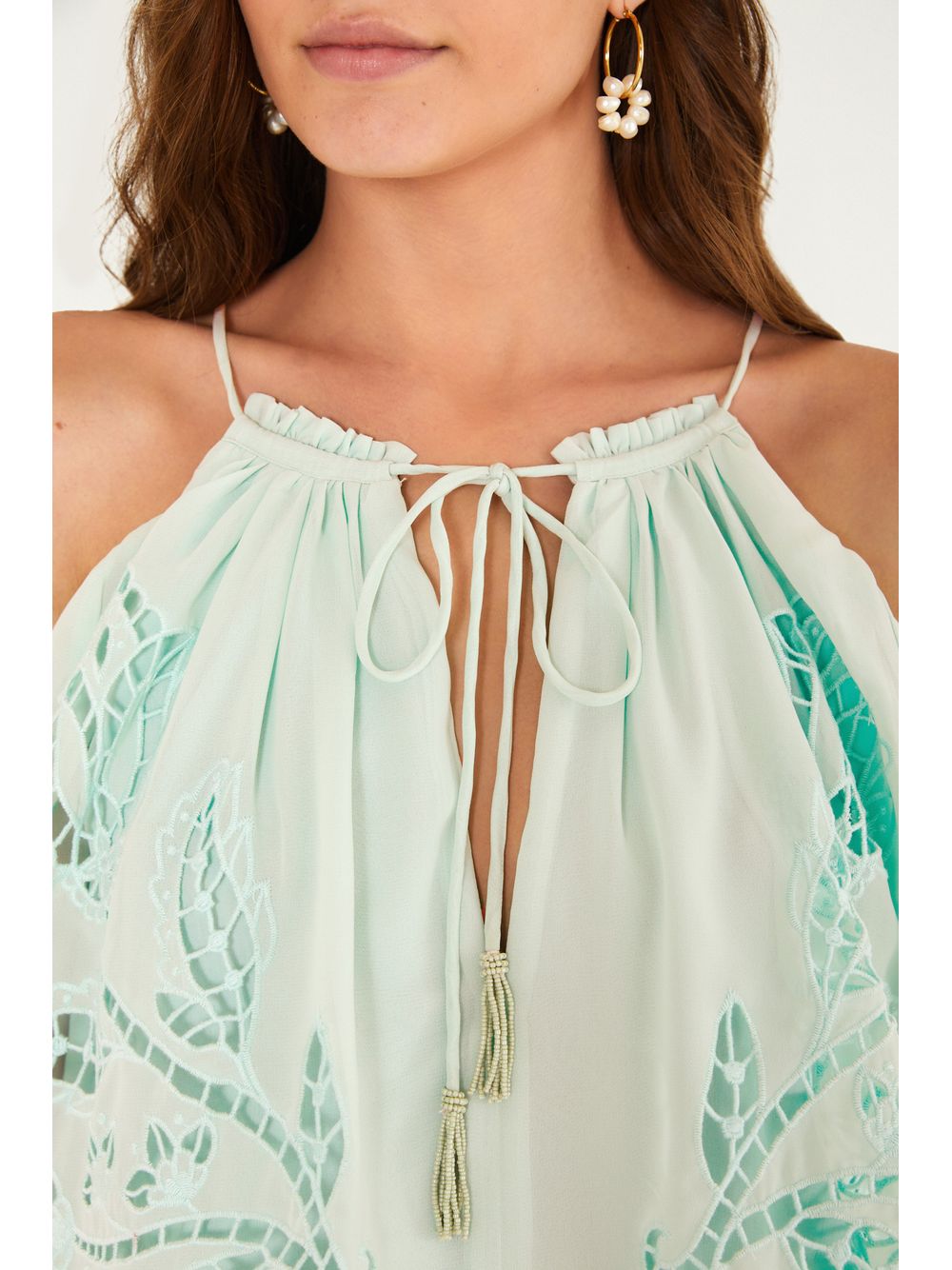Farm — Blusa Richelieu Tulipas
