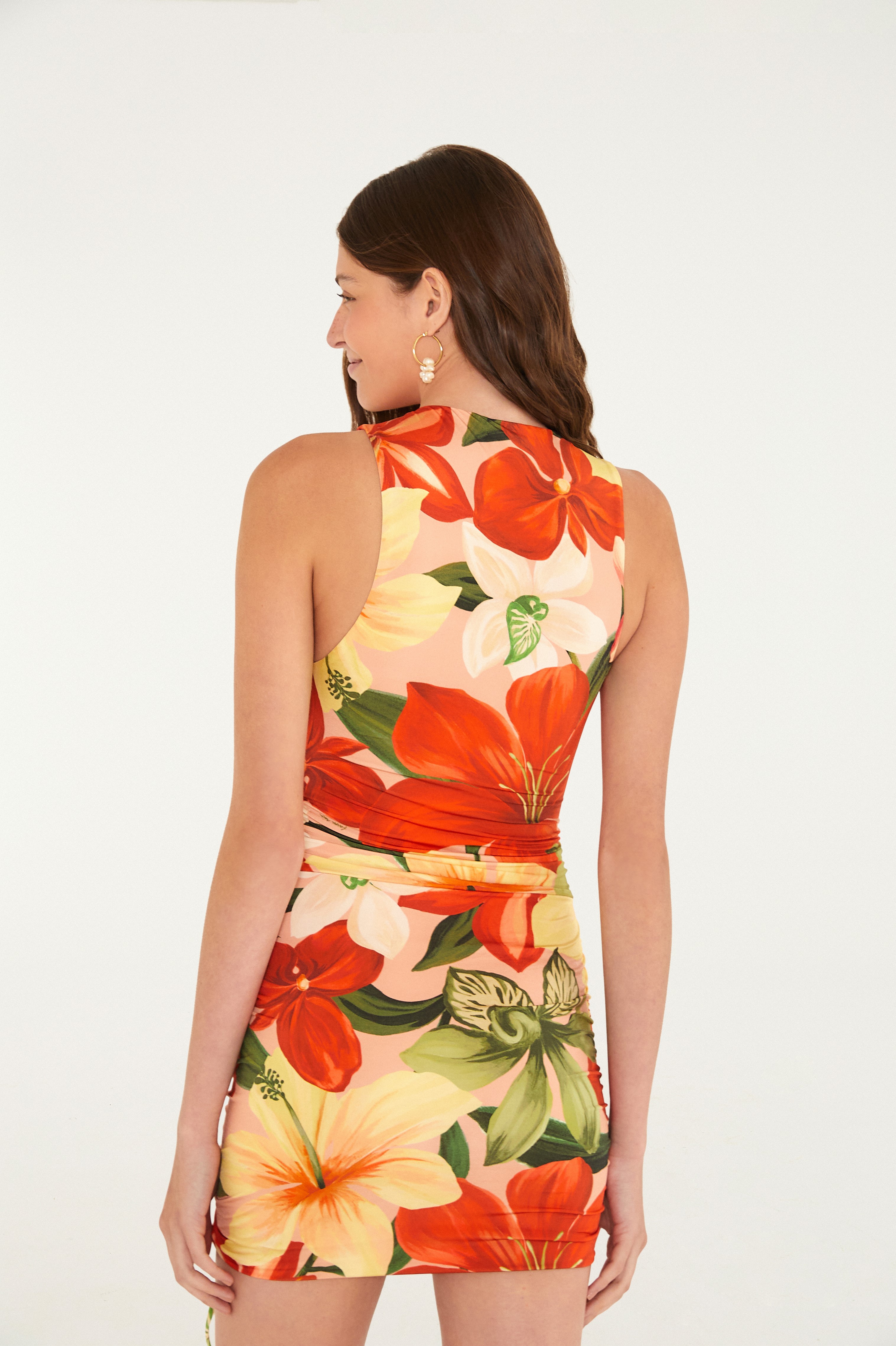 Vestido Curto Estampado Floral Michelle