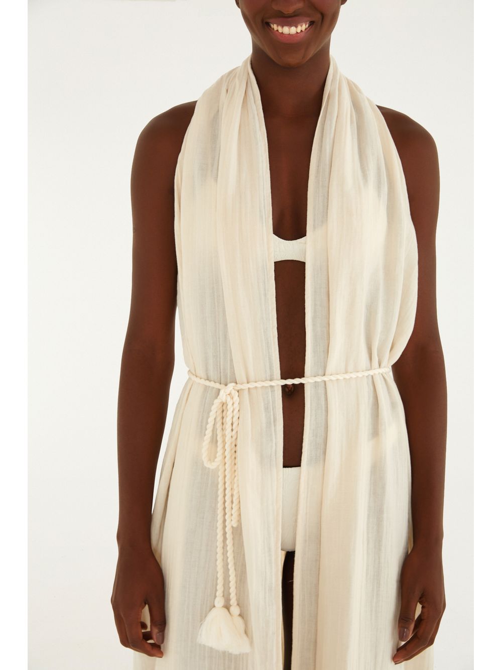 Farm — Vestido Túnica Crinkle