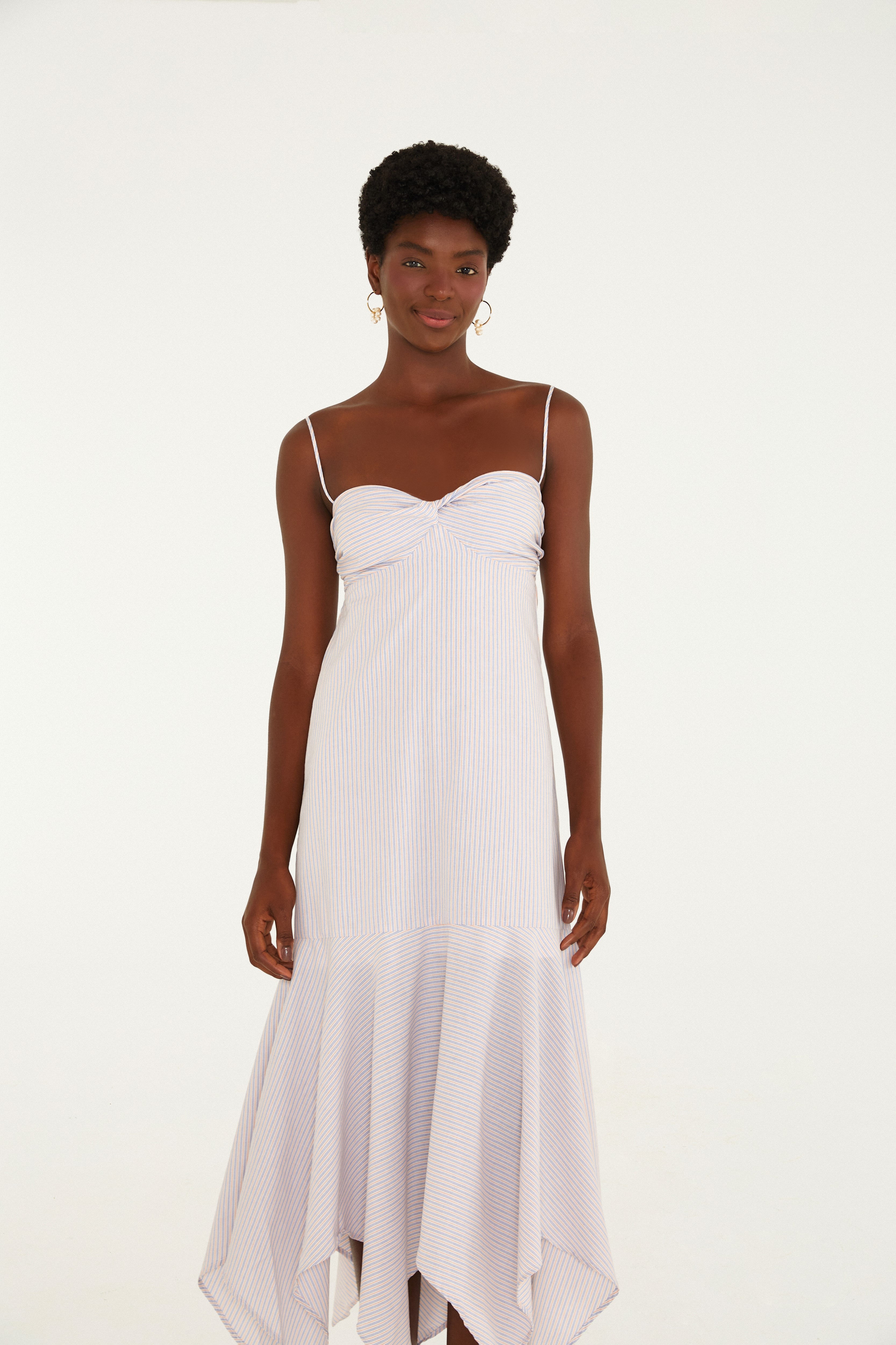 Vestido Pontas Listras