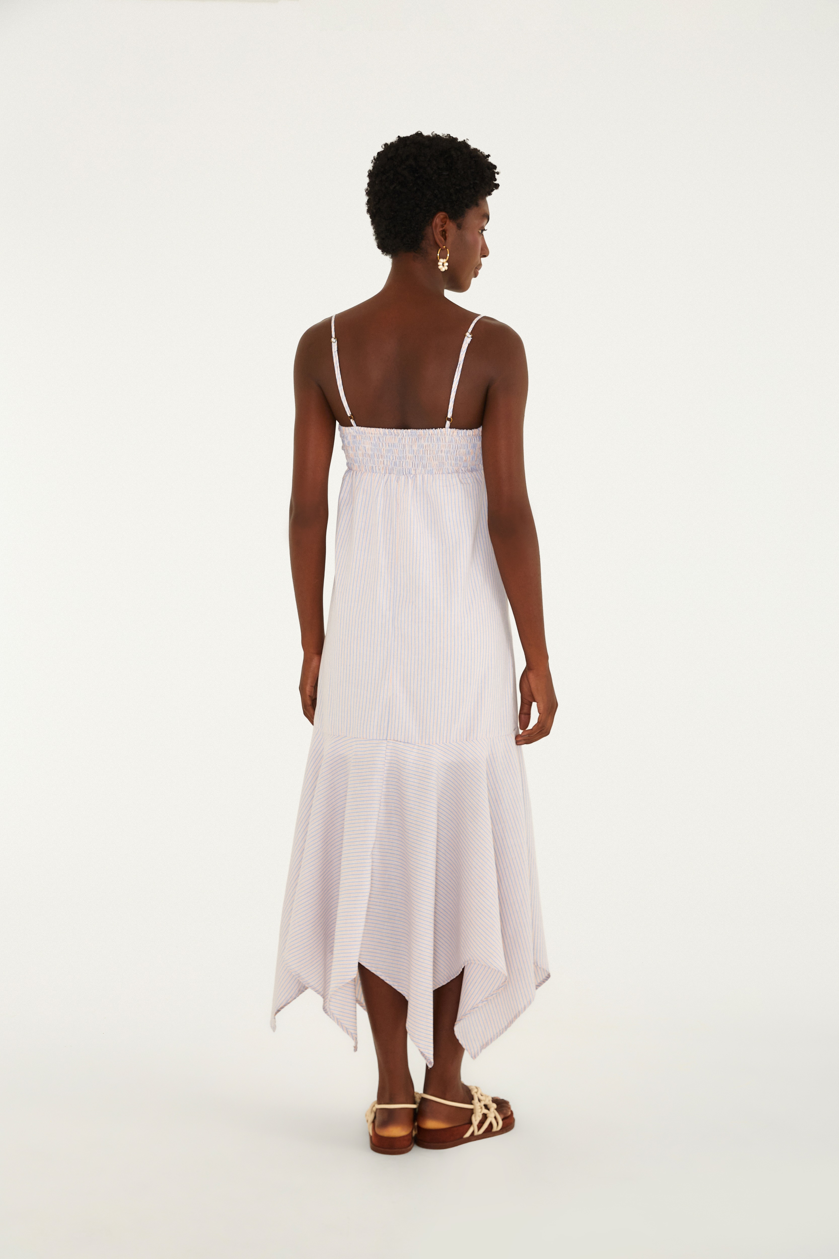 Vestido Pontas Listras