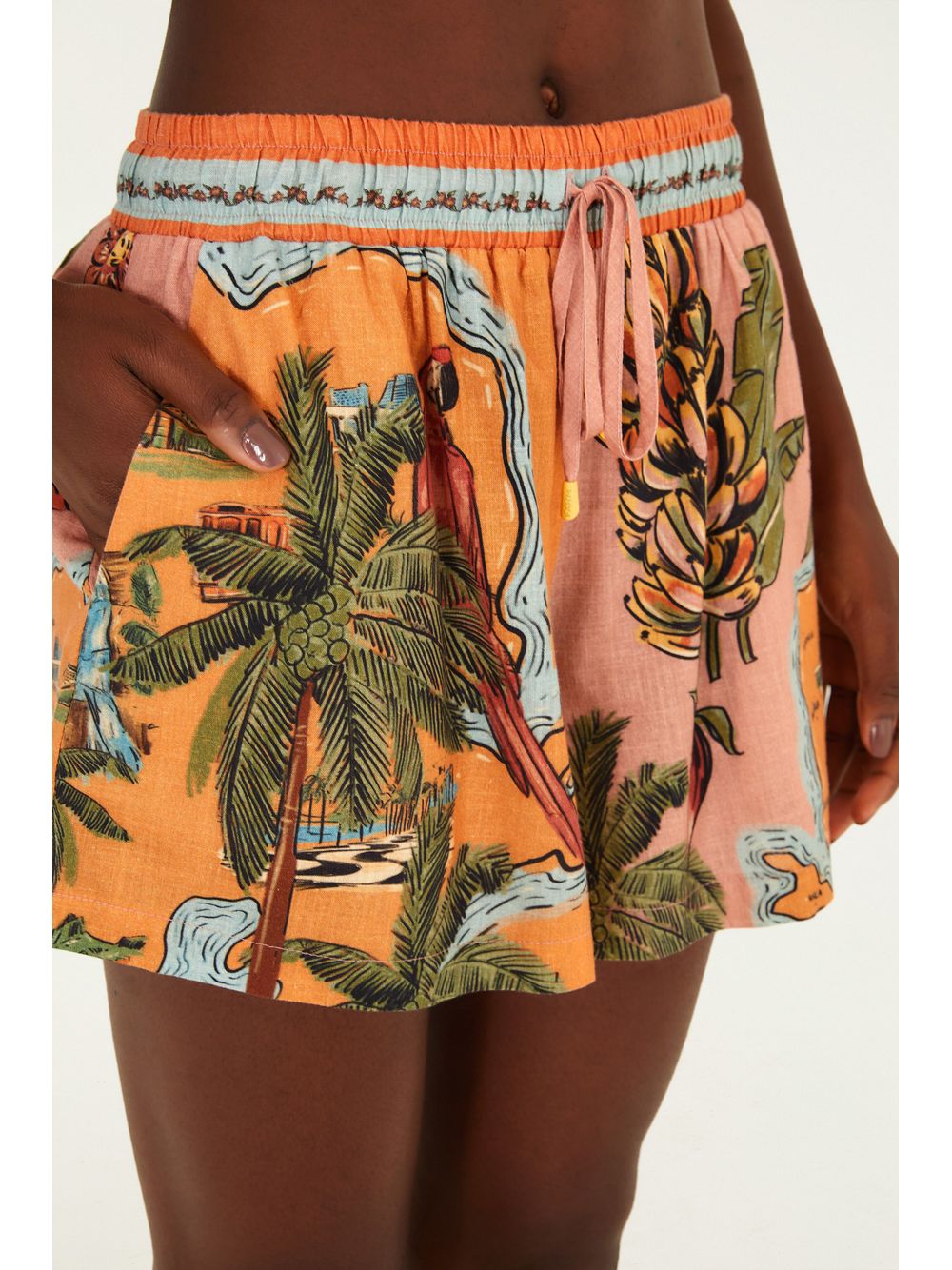 Farm — Short Estampado Rota Da Praia
