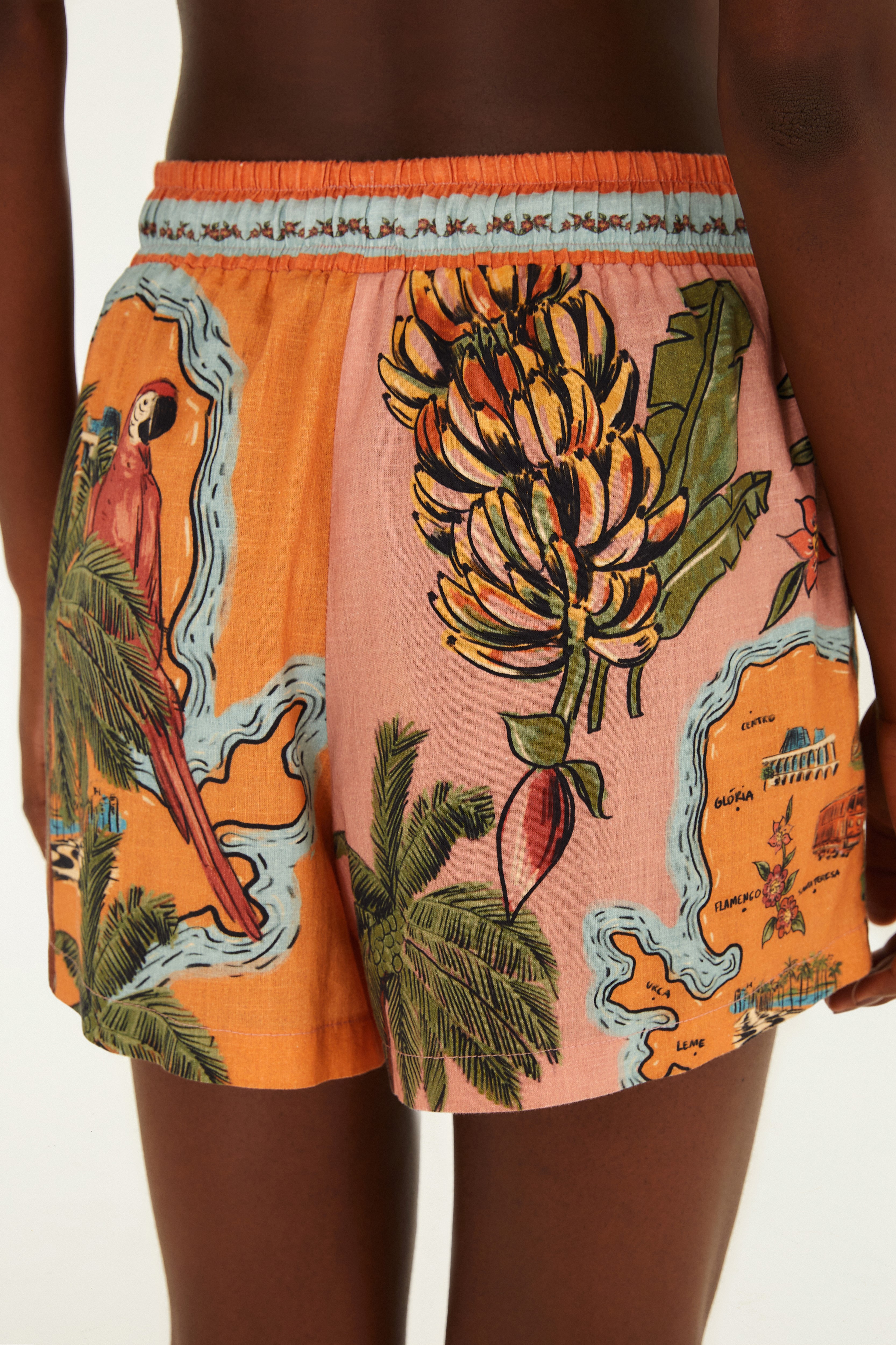 Short Estampado Rota Da Praia