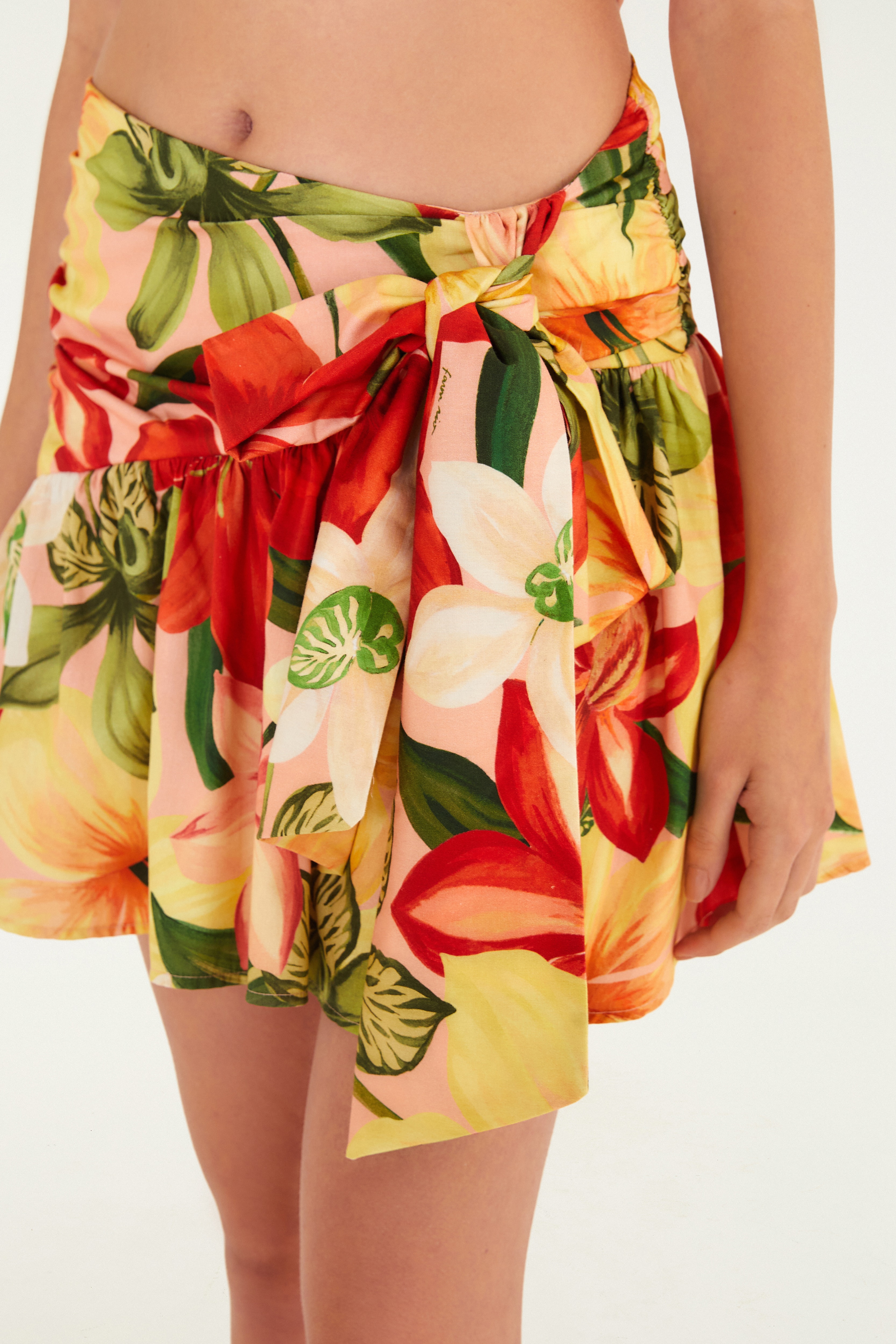 Saia Curta Estampada Floral Michelle