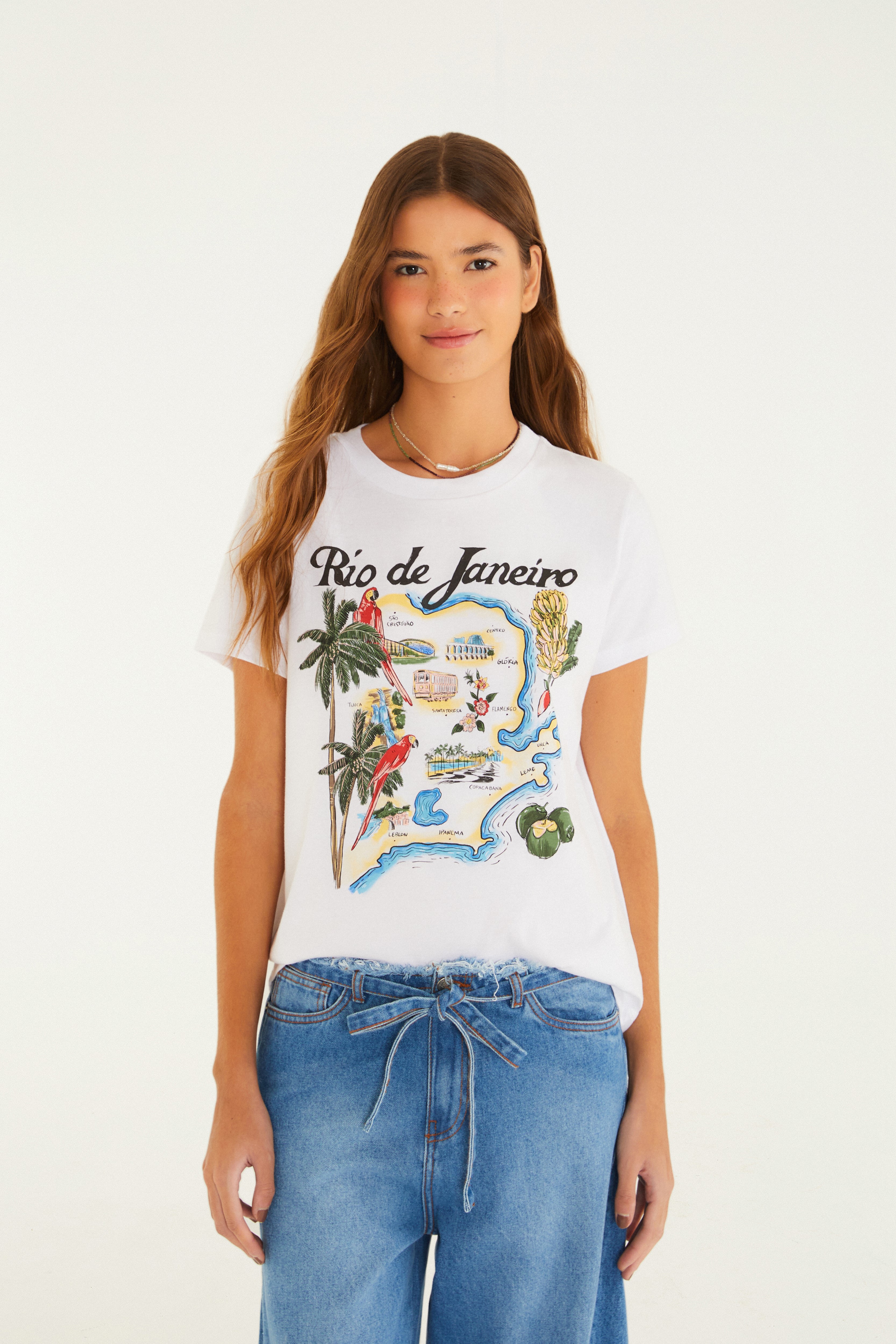 T-Shirt Fit Mapa Farm Rio Off White