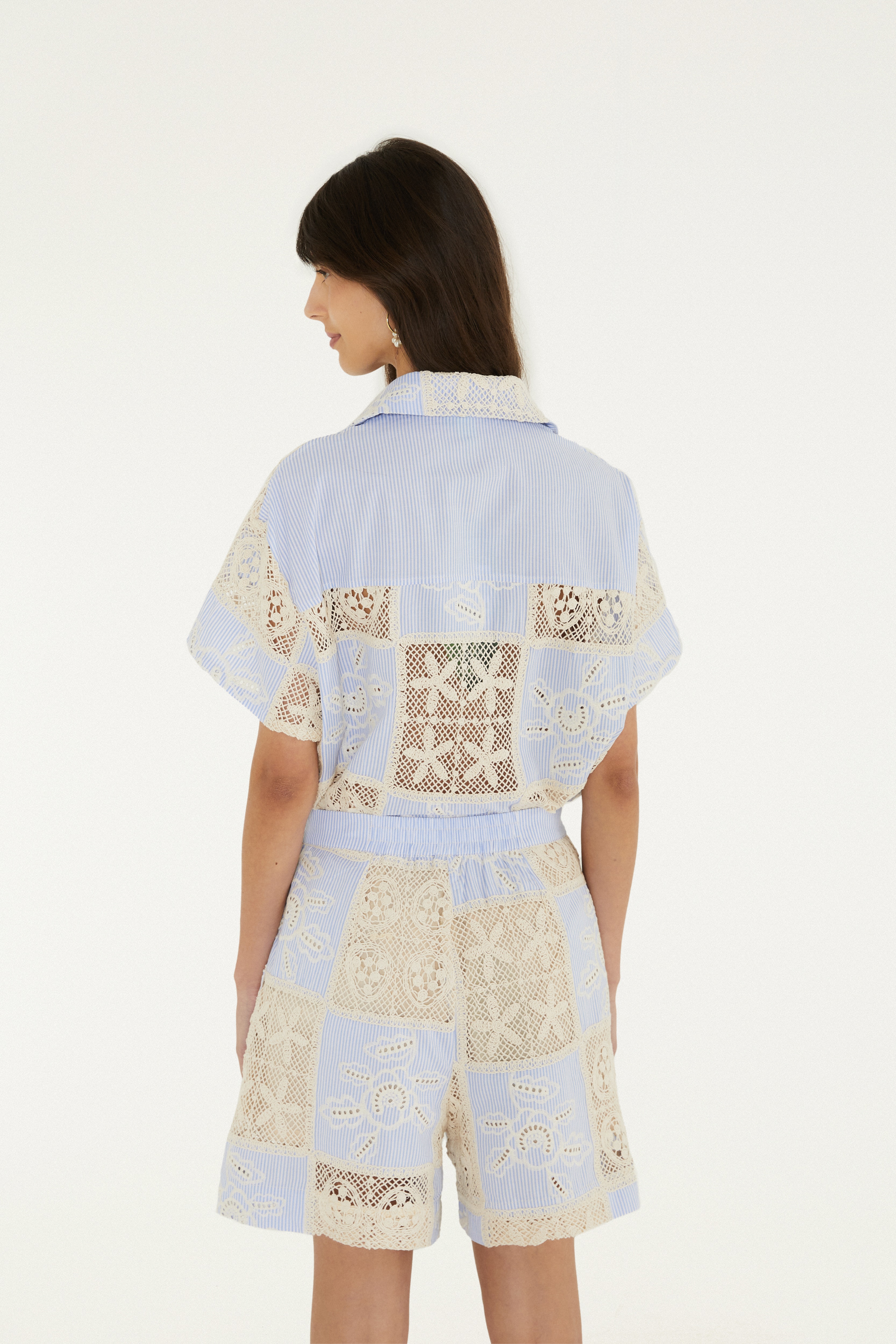 Bermuda Patch Listra Bordada