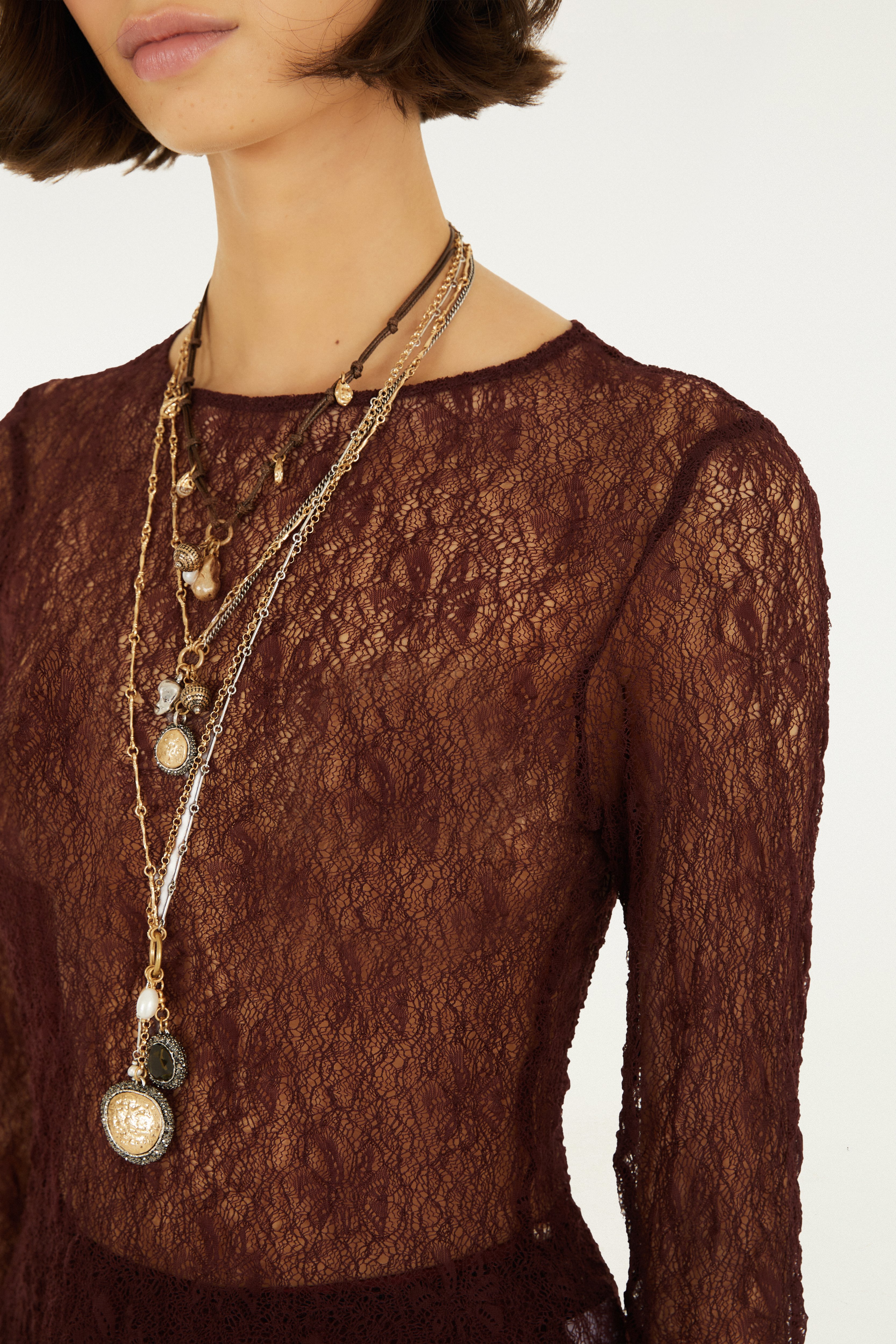 Blusa Manga Longa Rendinha